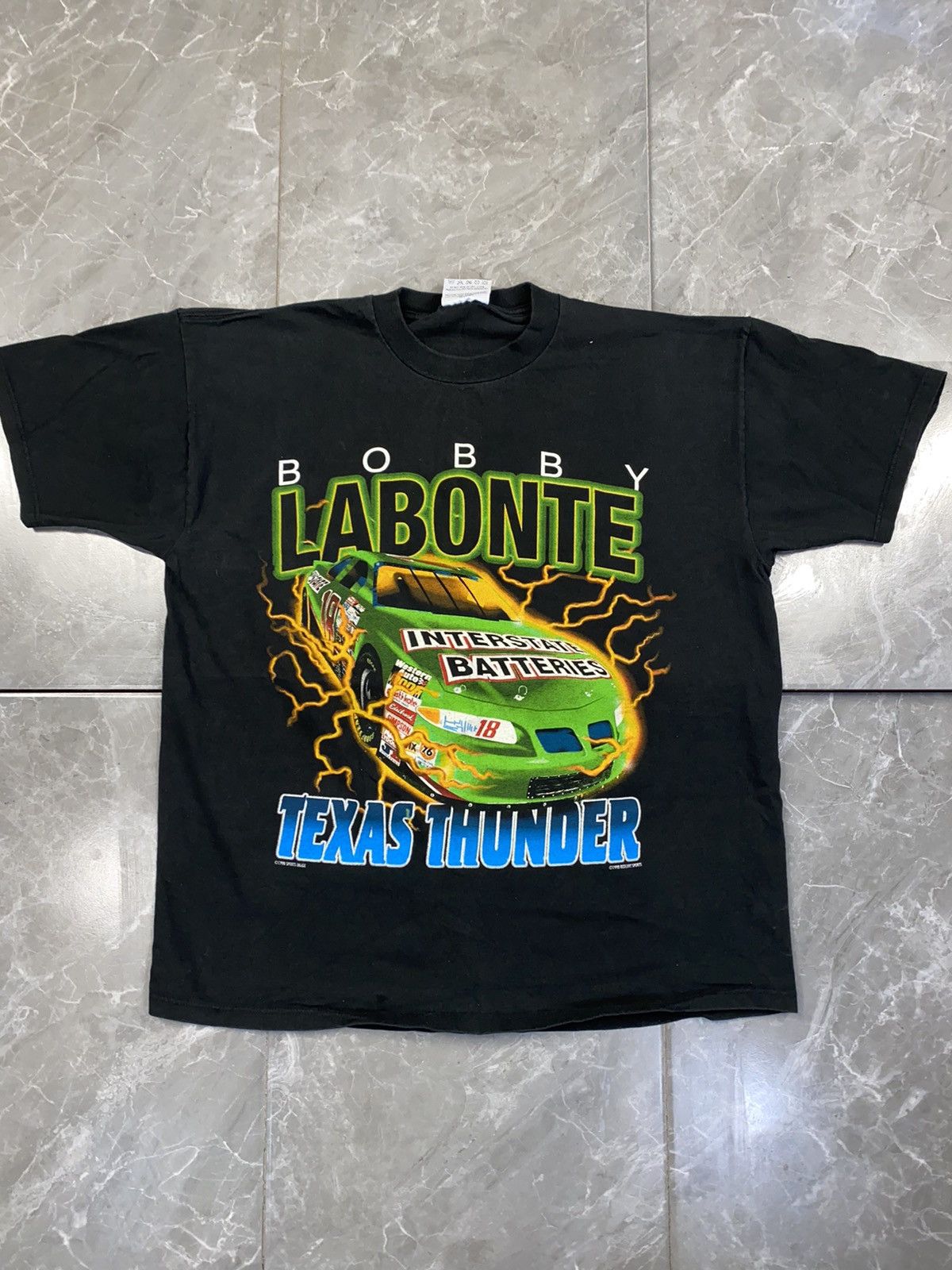 NASCAR × Vintage Vintage NASCAR Bobby Labonte Texas Thunder 1998 T Shirt Size US XL / EU 56 / 4 - 1 Thumbnail