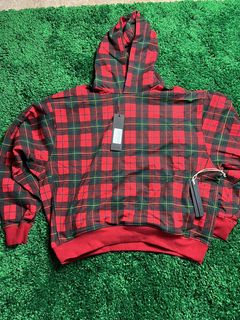 Fear of store god plaid hoodie