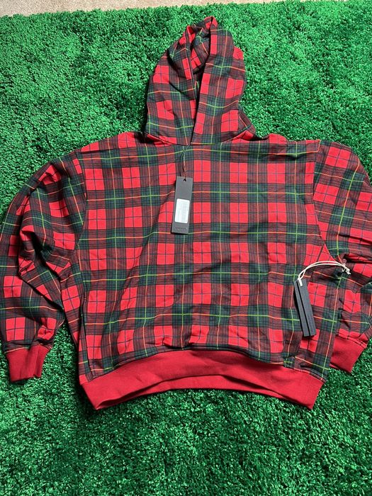 Fear of god outlet plaid hoodie