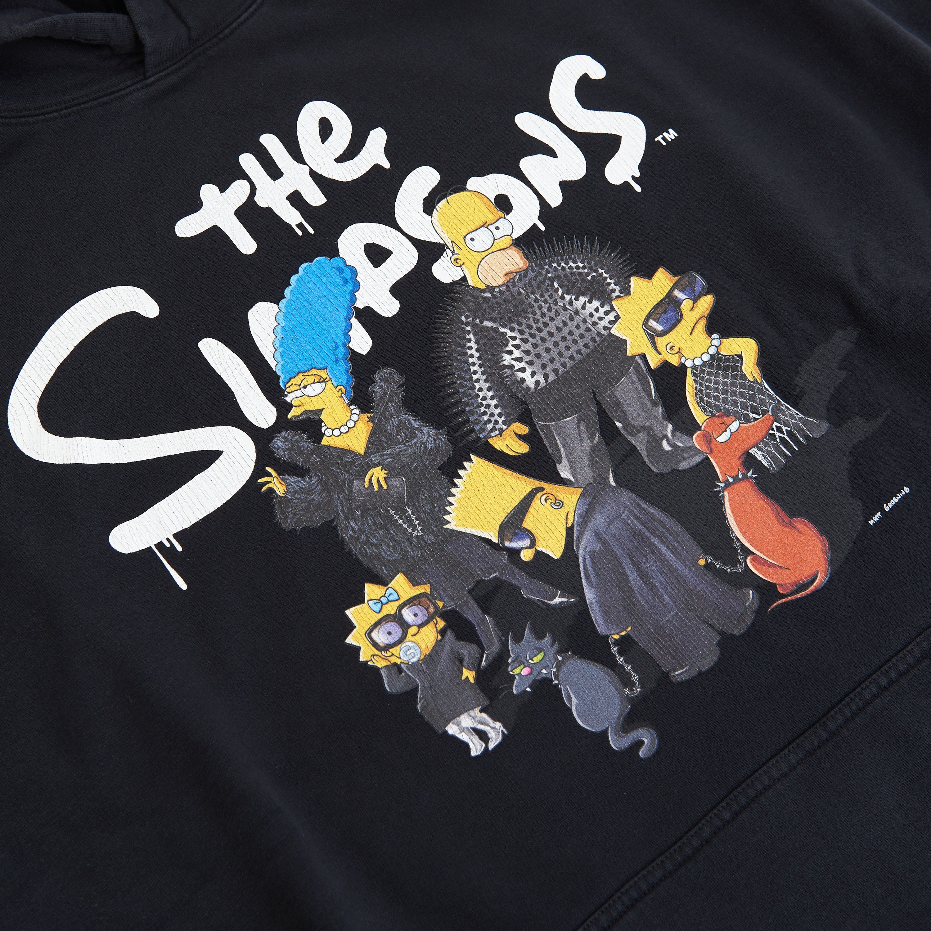 Balenciaga × The Simpsons Wide Fit Hoode In Black Cotton Fleece Size US S / EU 44-46 / 1 - 7 Thumbnail