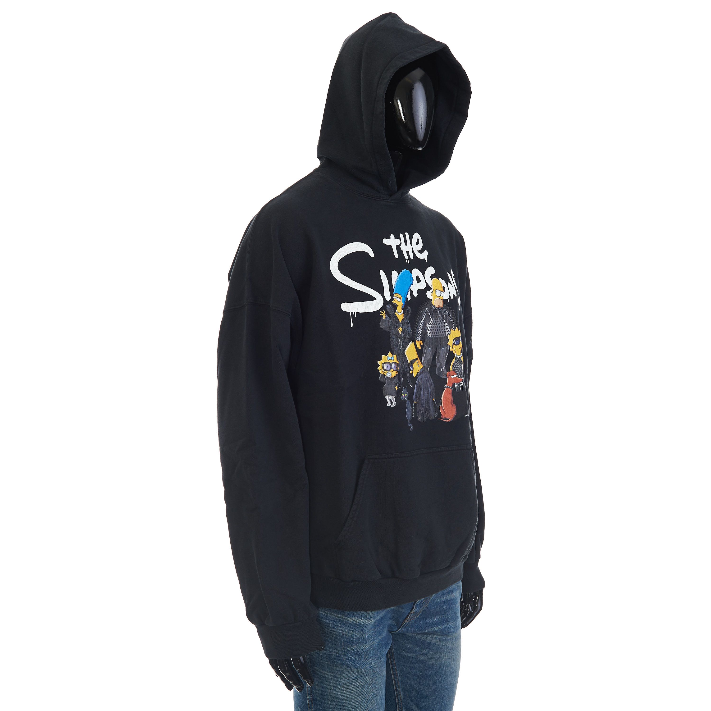 Balenciaga × The Simpsons Wide Fit Hoode In Black Cotton Fleece Size US S / EU 44-46 / 1 - 3 Thumbnail