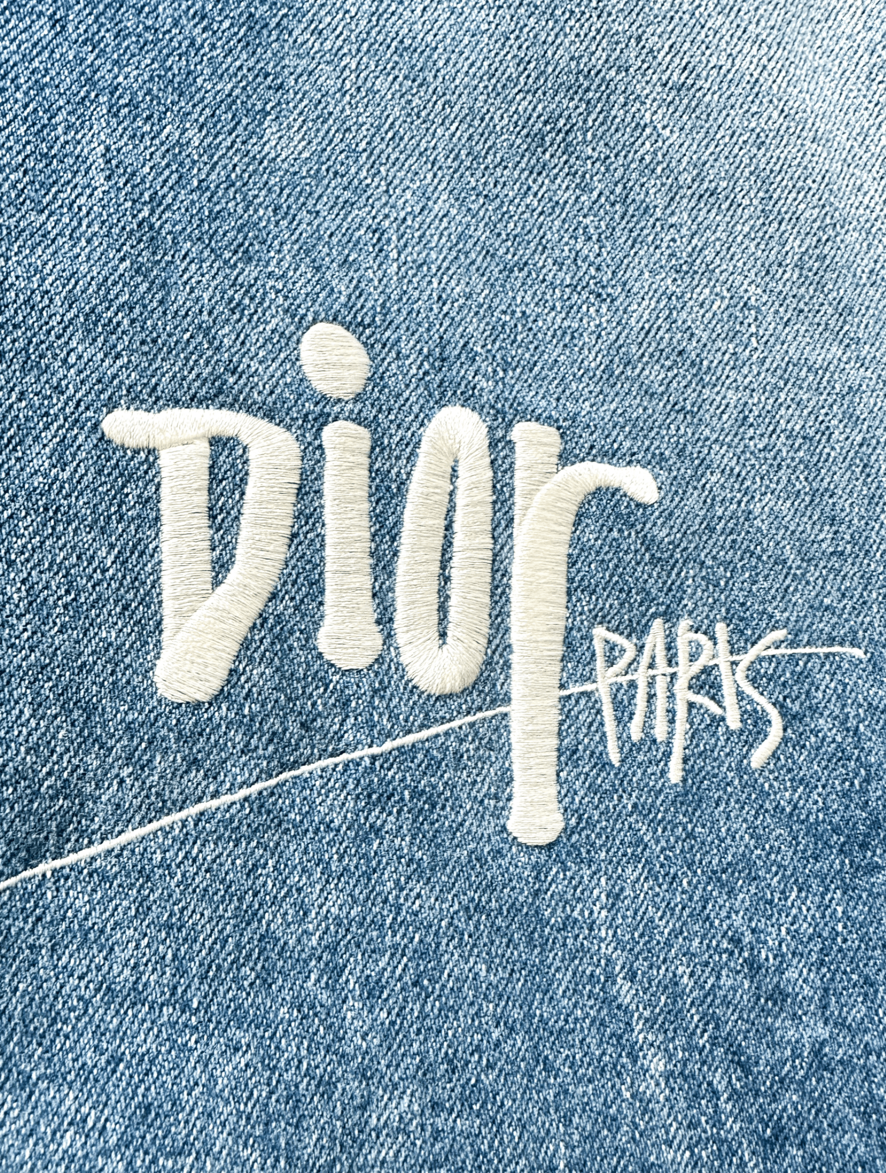 Dior × Stussy Dior Shawn Stussy Embroidered Denim Jacket Size US L / EU 52-54 / 3 - 3 Thumbnail