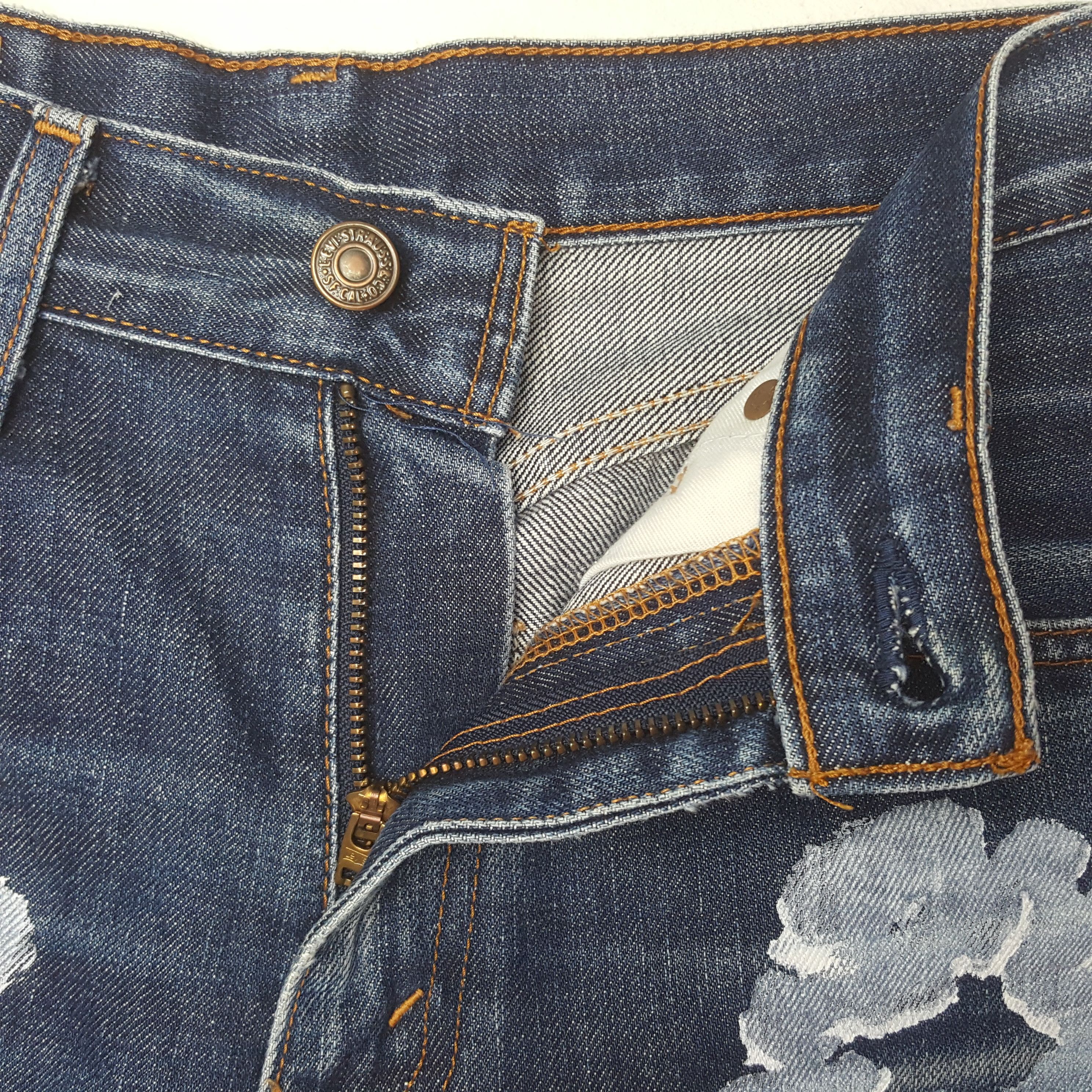 Levi's × Vintage Levi's Japan Custom Art Denim Tears Style Denim Jeans Size US 27 - 7 Thumbnail