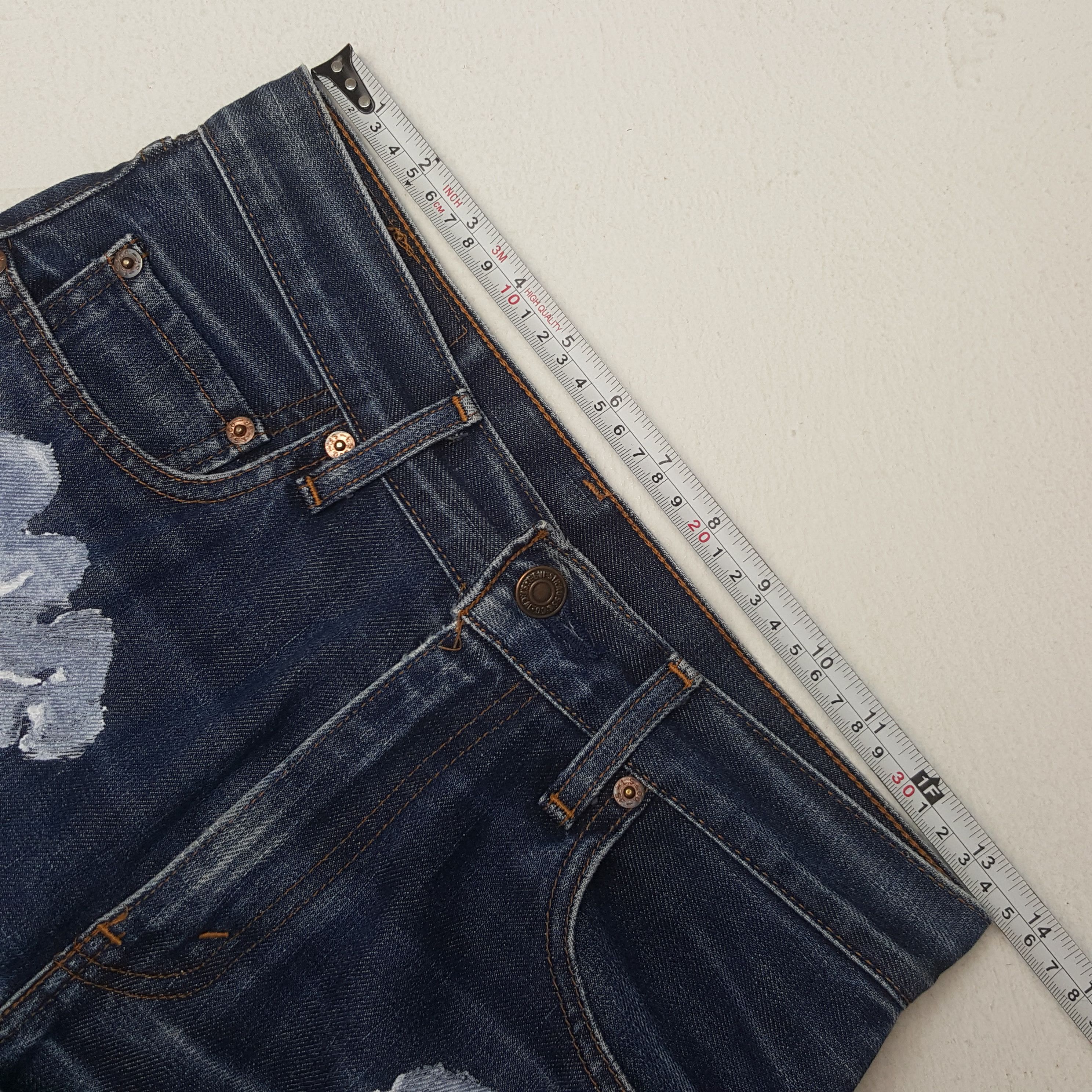 Levi's × Vintage Levi's Japan Custom Art Denim Tears Style Denim Jeans Size US 27 - 8 Thumbnail