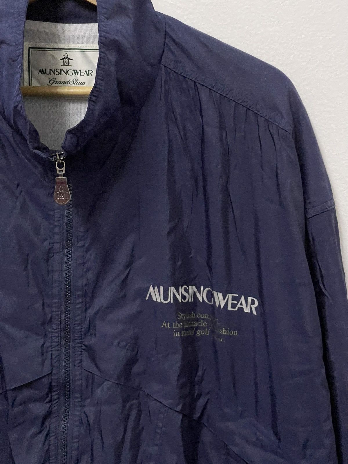 Japanese Brand × Vintage Vintage Munsingwear Spell Out Printed Logo Light Jacket Size US XL / EU 56 / 4 - 2 Thumbnail