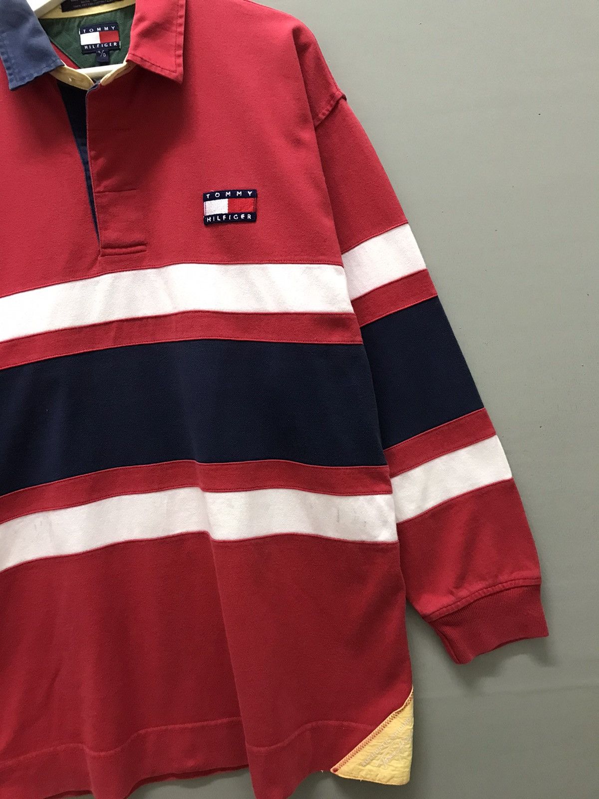 Tommy Hilfiger Vintage 90s Tommy Hilfiger Sailing Gear Rugby Shirt Size US L / EU 52-54 / 3 - 4 Thumbnail