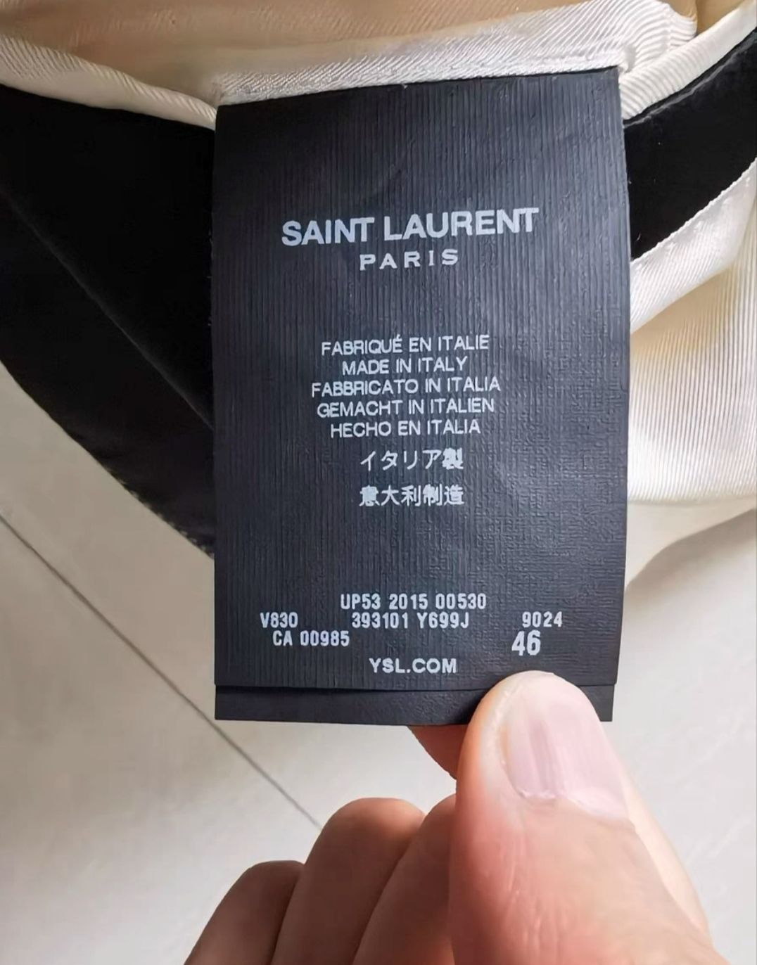 Yves Saint Laurent Saint Laurent White Blazer By Hedi Size 46 Size US M / EU 48-50 / 2 - 5 Thumbnail