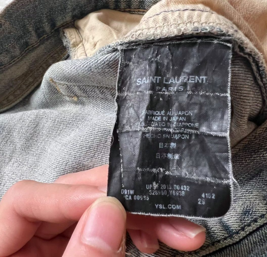 Yves Saint Laurent Saint Laurent 13Fw Damaged Denim Jean Size 29 Size US 29 - 4 Thumbnail