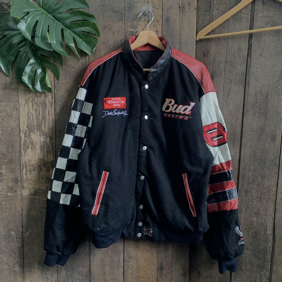 Jeff Hamilton Budweiser Racing Reversible Varsity Jacket by Jeff