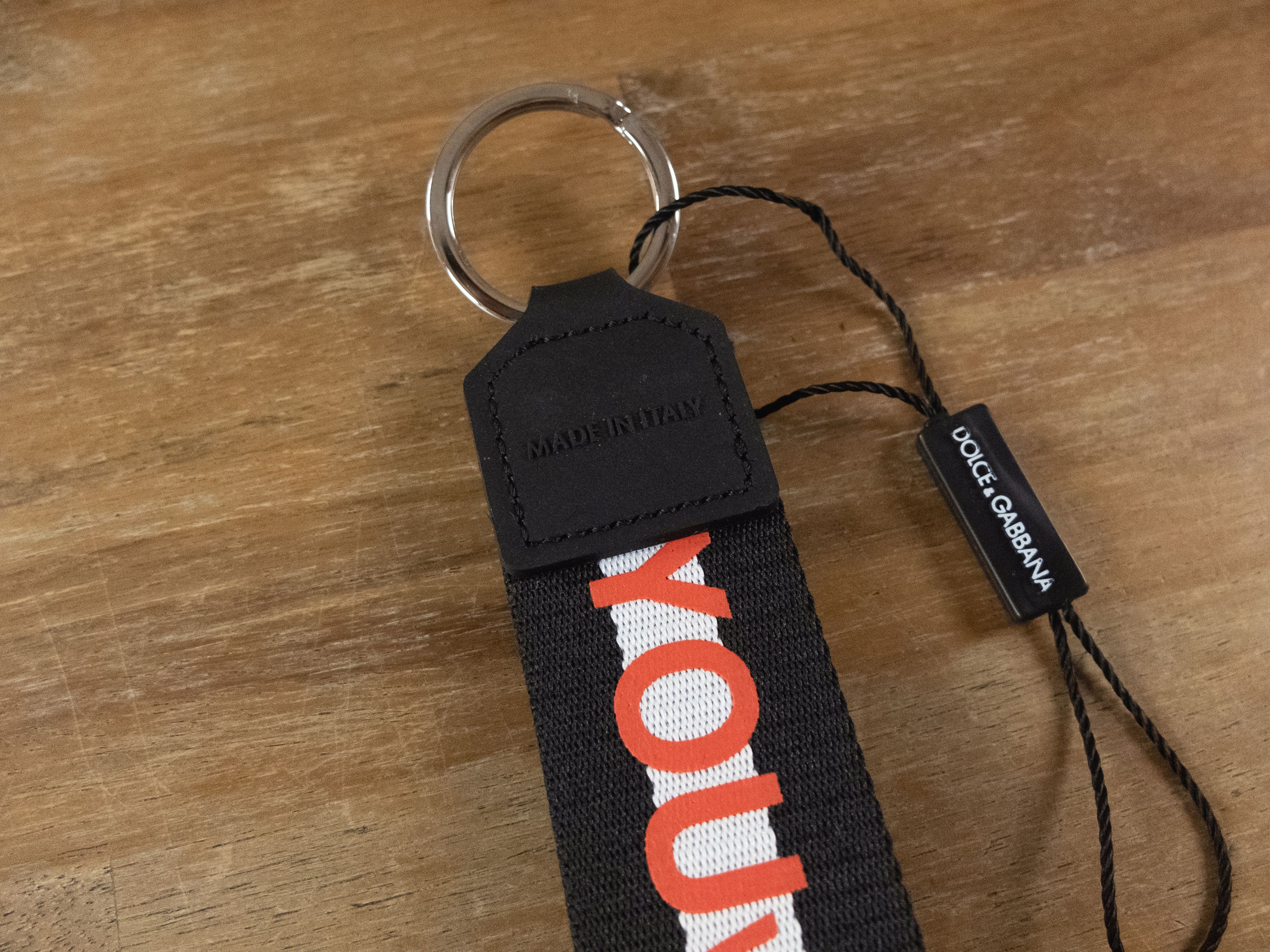Dolce & Gabbana DOLCE & GABBANA black white orange DG hashtag keyring charm Size ONE SIZE - 2 Thumbnail
