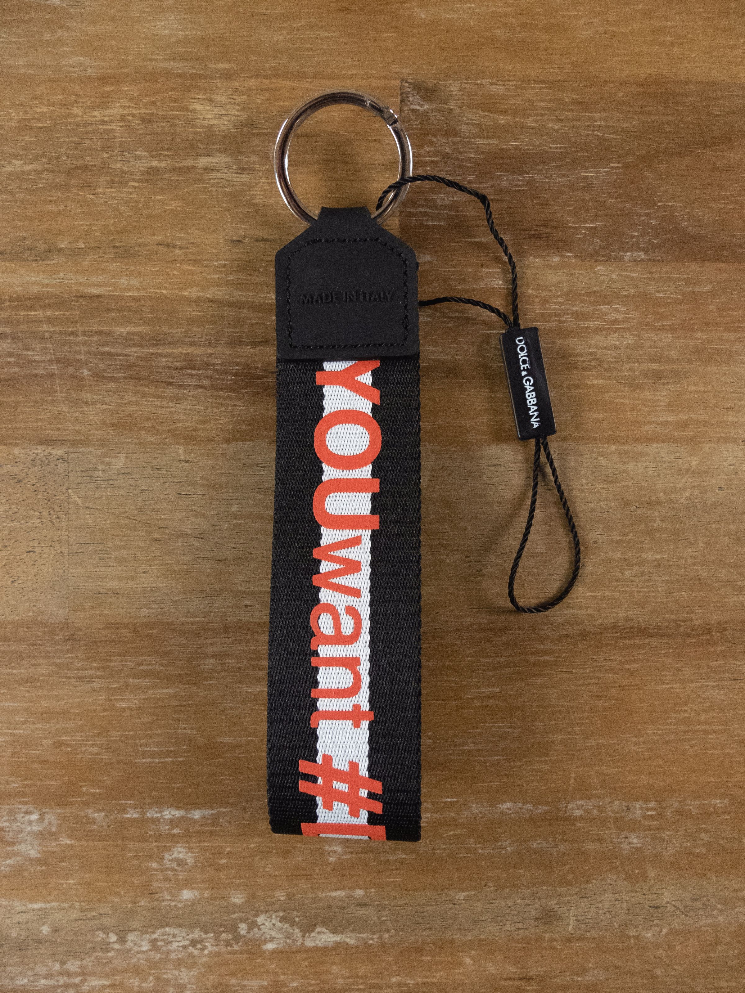 Dolce & Gabbana DOLCE & GABBANA black white orange DG hashtag keyring charm Size ONE SIZE - 1 Thumbnail