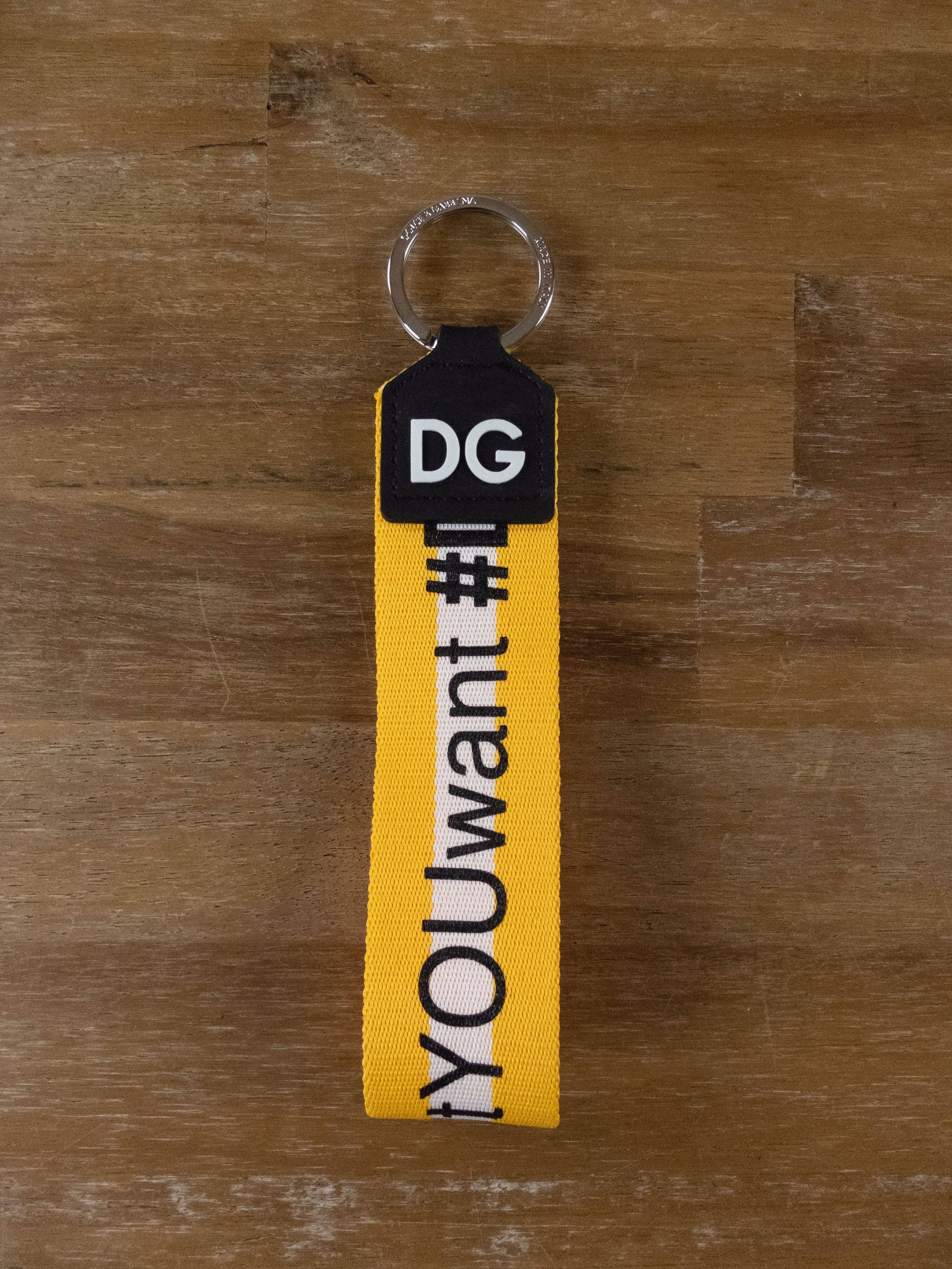 Dolce & Gabbana DOLCE & GABBANA yellow Loveiswhatyouwant hashtag keyring Size ONE SIZE - 1 Thumbnail