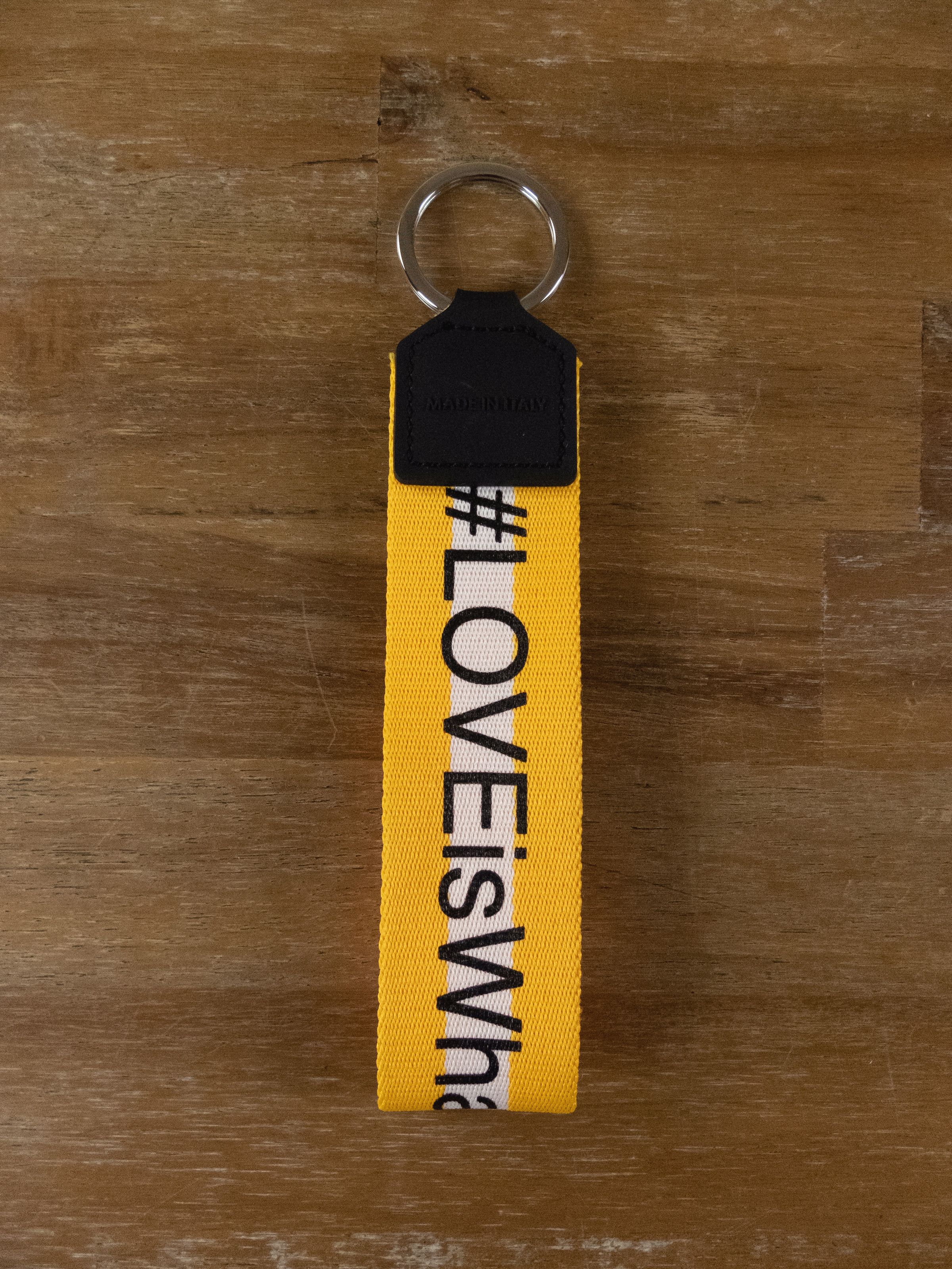 Dolce & Gabbana DOLCE & GABBANA yellow Loveiswhatyouwant hashtag keyring Size ONE SIZE - 3 Thumbnail