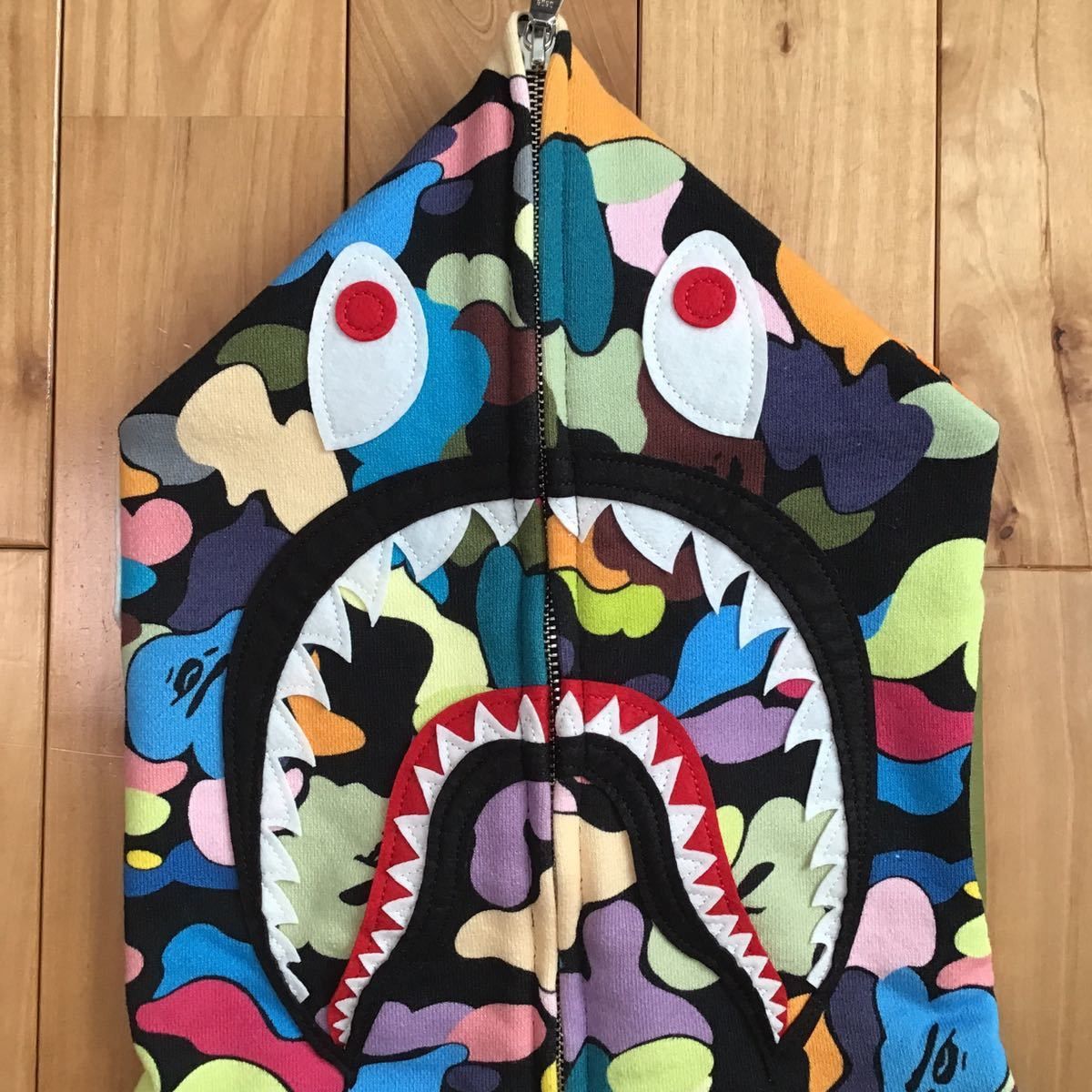 Bape BAPE Multi camo shark full zip hoodie a bathing ape Size US M / EU 48-50 / 2 - 3 Thumbnail