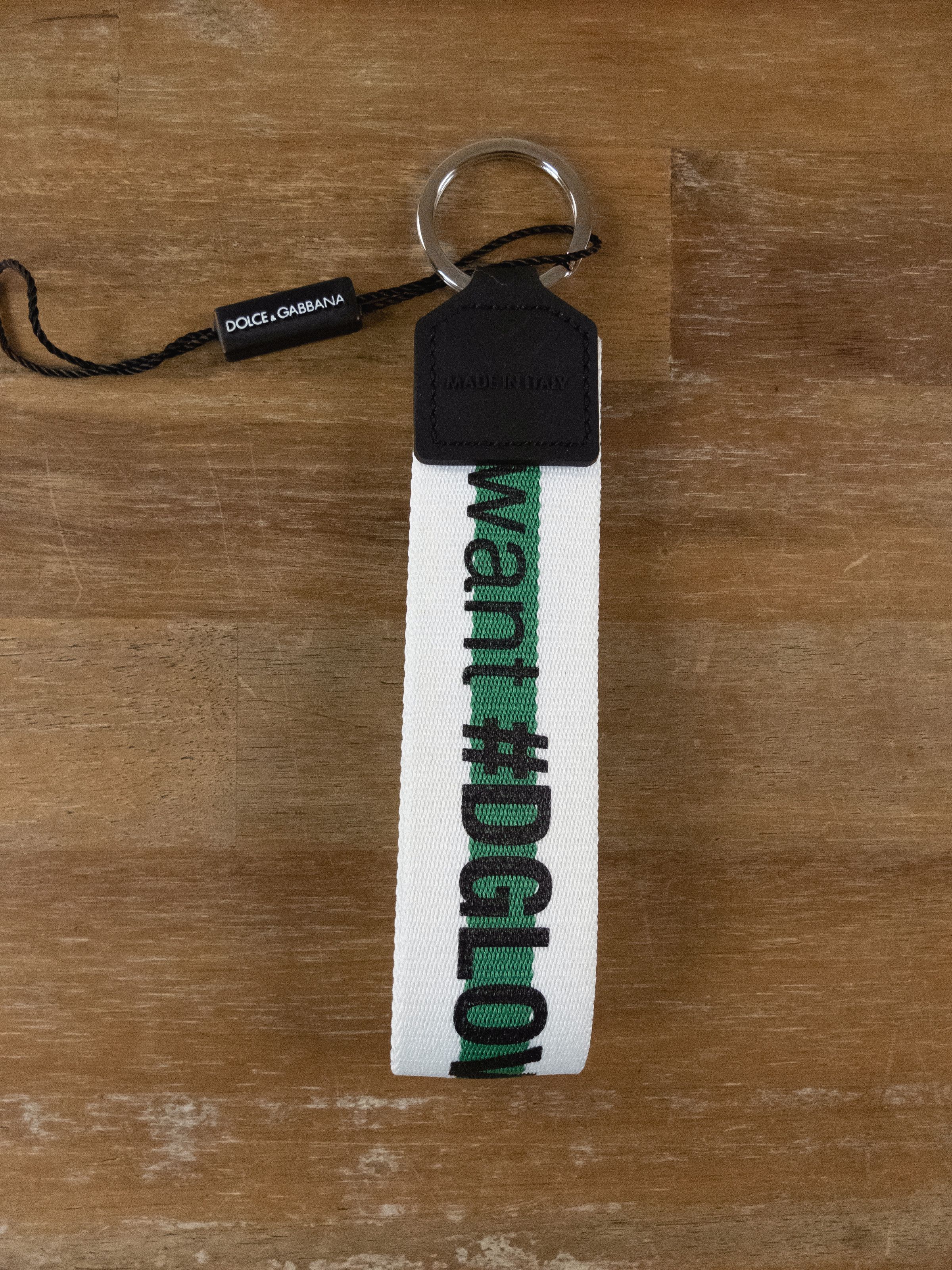 Dolce & Gabbana DOLCE & GABBANA white DGloveforever hashtag keyring charm Size ONE SIZE - 3 Thumbnail