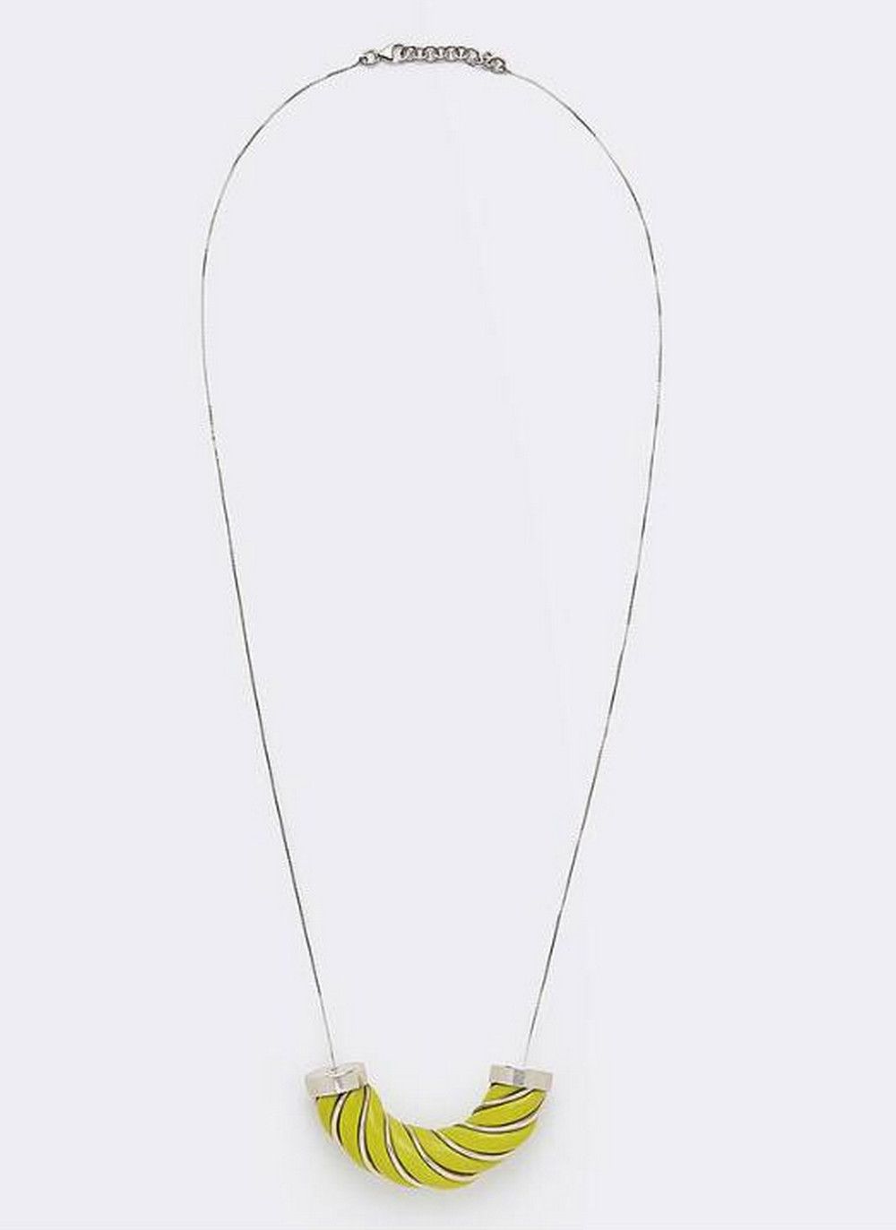 Bottega Veneta BOTTEGA VENETA Twist 925 silver leather pendant necklace q Size ONE SIZE - 2 Thumbnail