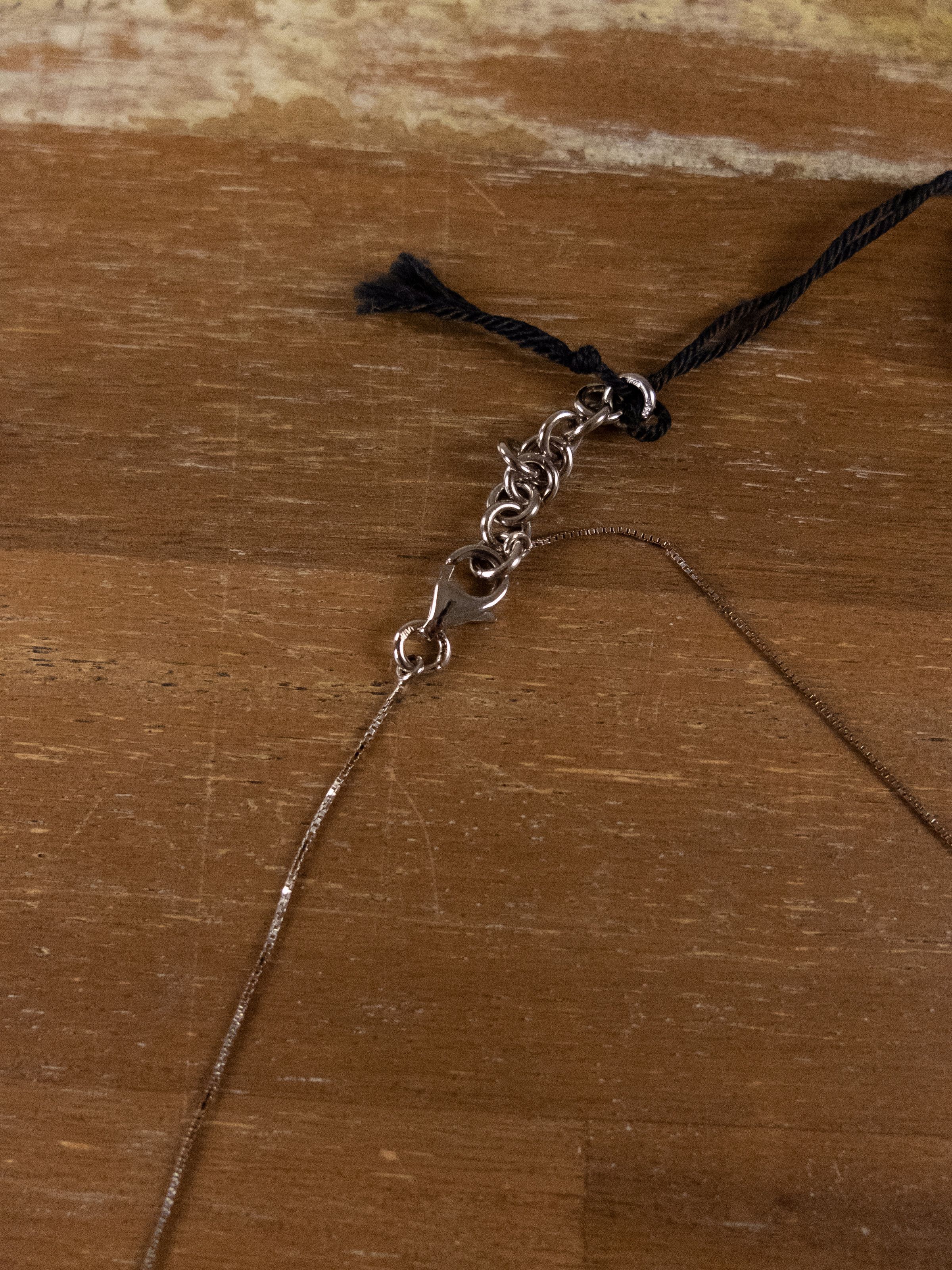 Bottega Veneta BOTTEGA VENETA Twist 925 silver leather pendant necklace q Size ONE SIZE - 4 Thumbnail