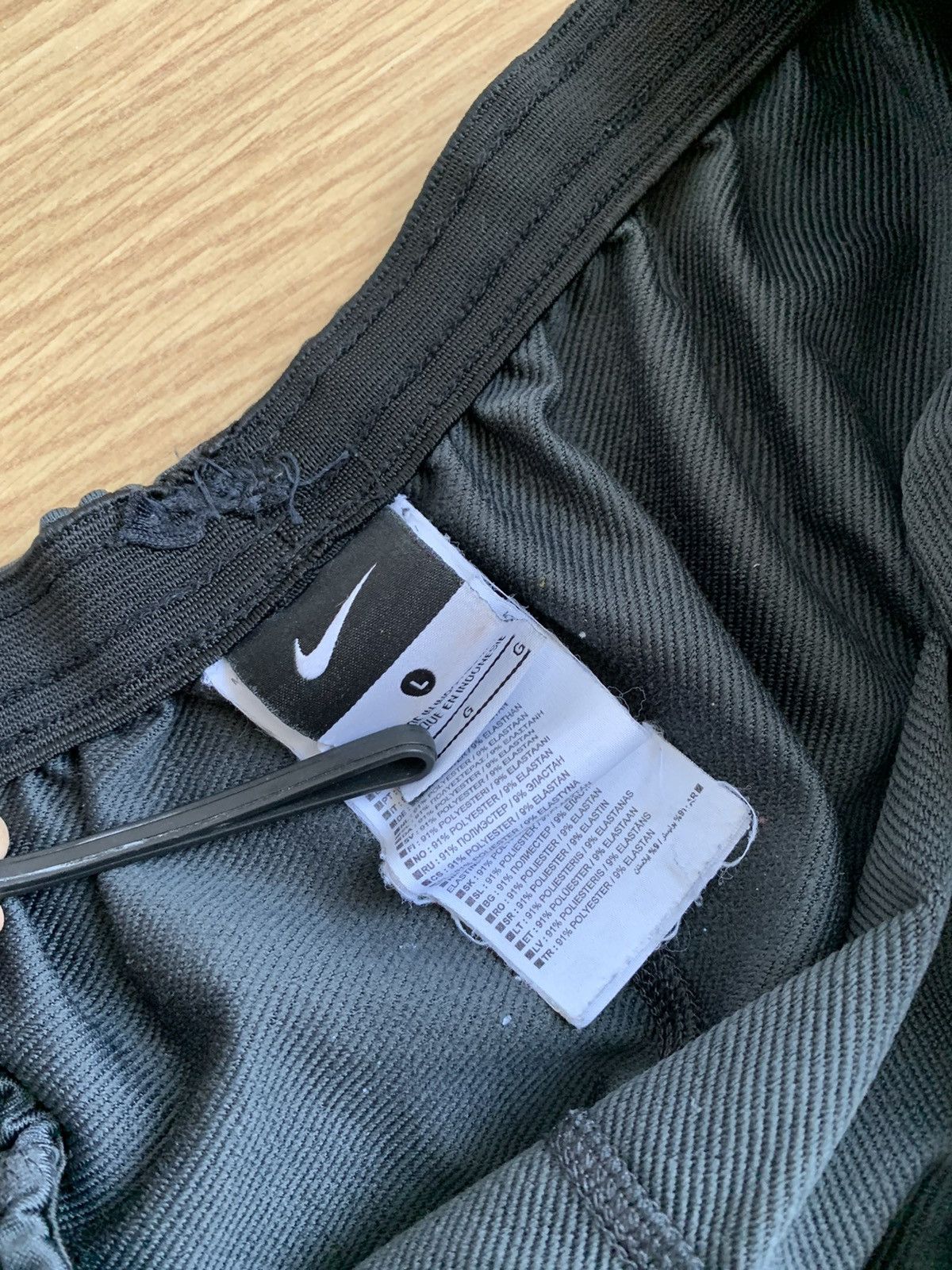 Nike × Vintage Vintage Nike Grey Track Pants Swoosh Drill Size US 34 / EU 50 - 4 Thumbnail