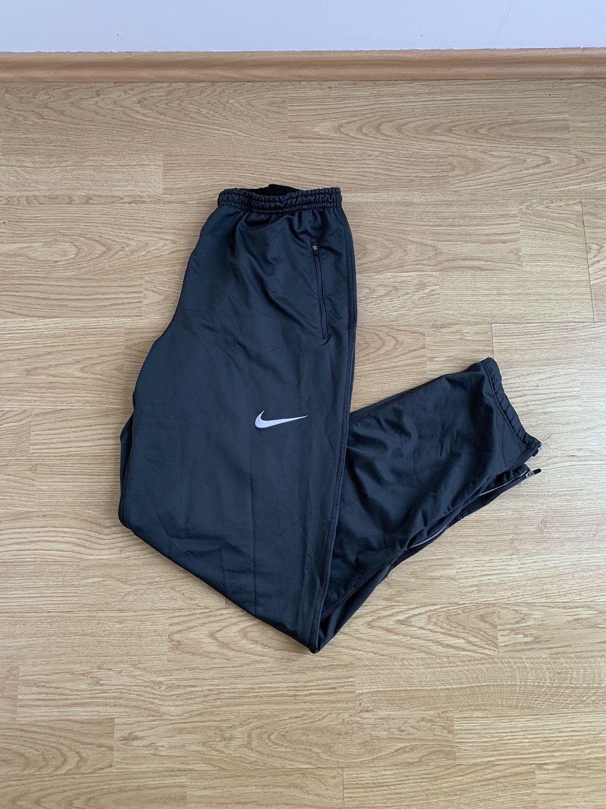 Nike × Vintage Vintage Nike Grey Track Pants Swoosh Drill Size US 34 / EU 50 - 5 Thumbnail
