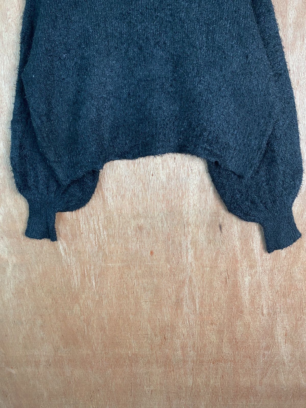 Homespun Knitwear DLS Gu Black Baggy fur shag shaggy Knit Sweaters #BB584 Size M / US 6-8 / IT 42-44 - 3 Thumbnail