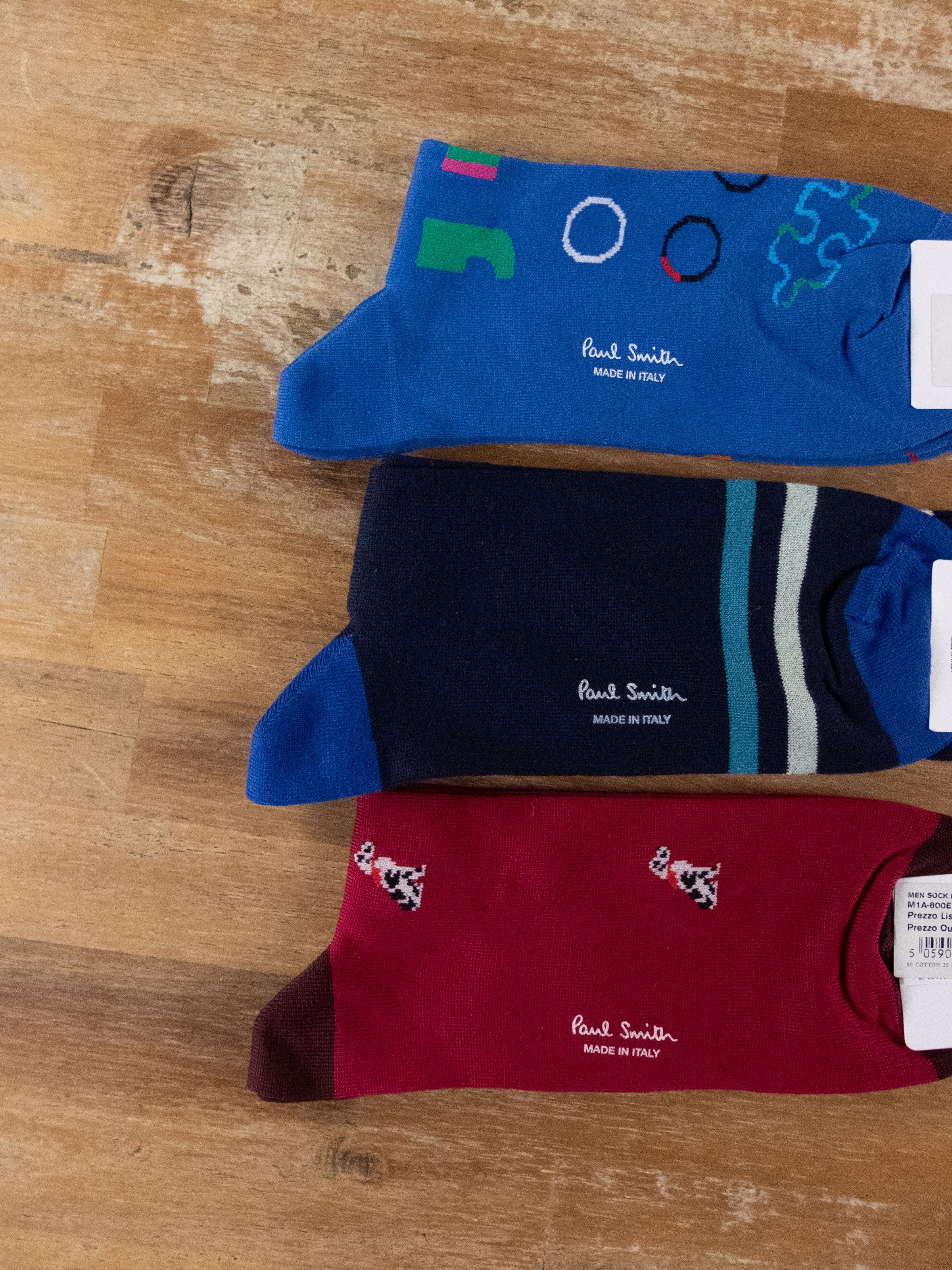 Paul Smith 6 pairs of Paul Smith colorful mid calf cotton blend socks q Size ONE SIZE - 5 Thumbnail