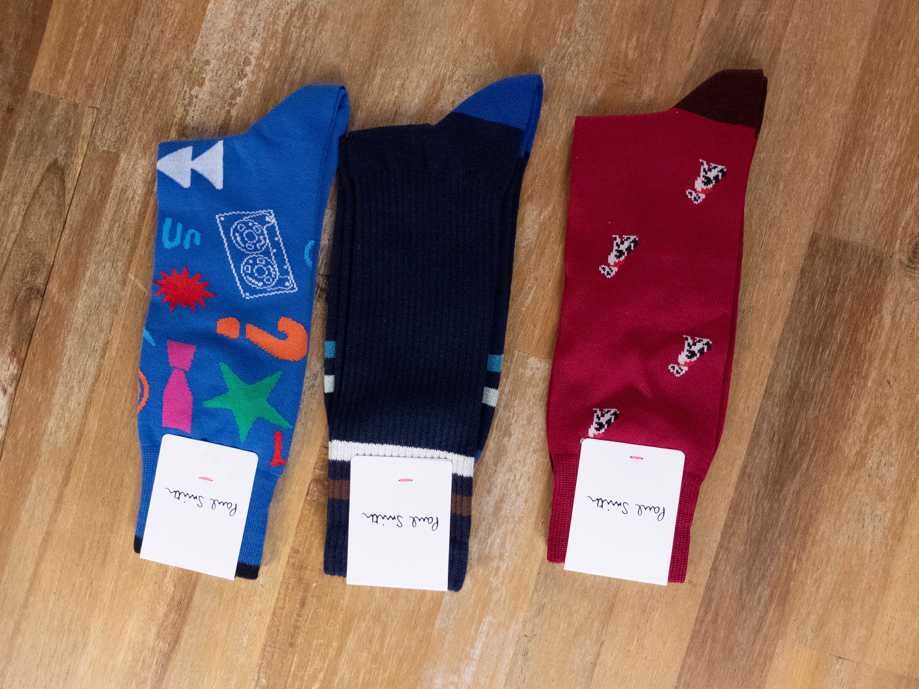 Paul Smith 6 pairs of Paul Smith colorful mid calf cotton blend socks q Size ONE SIZE - 3 Thumbnail