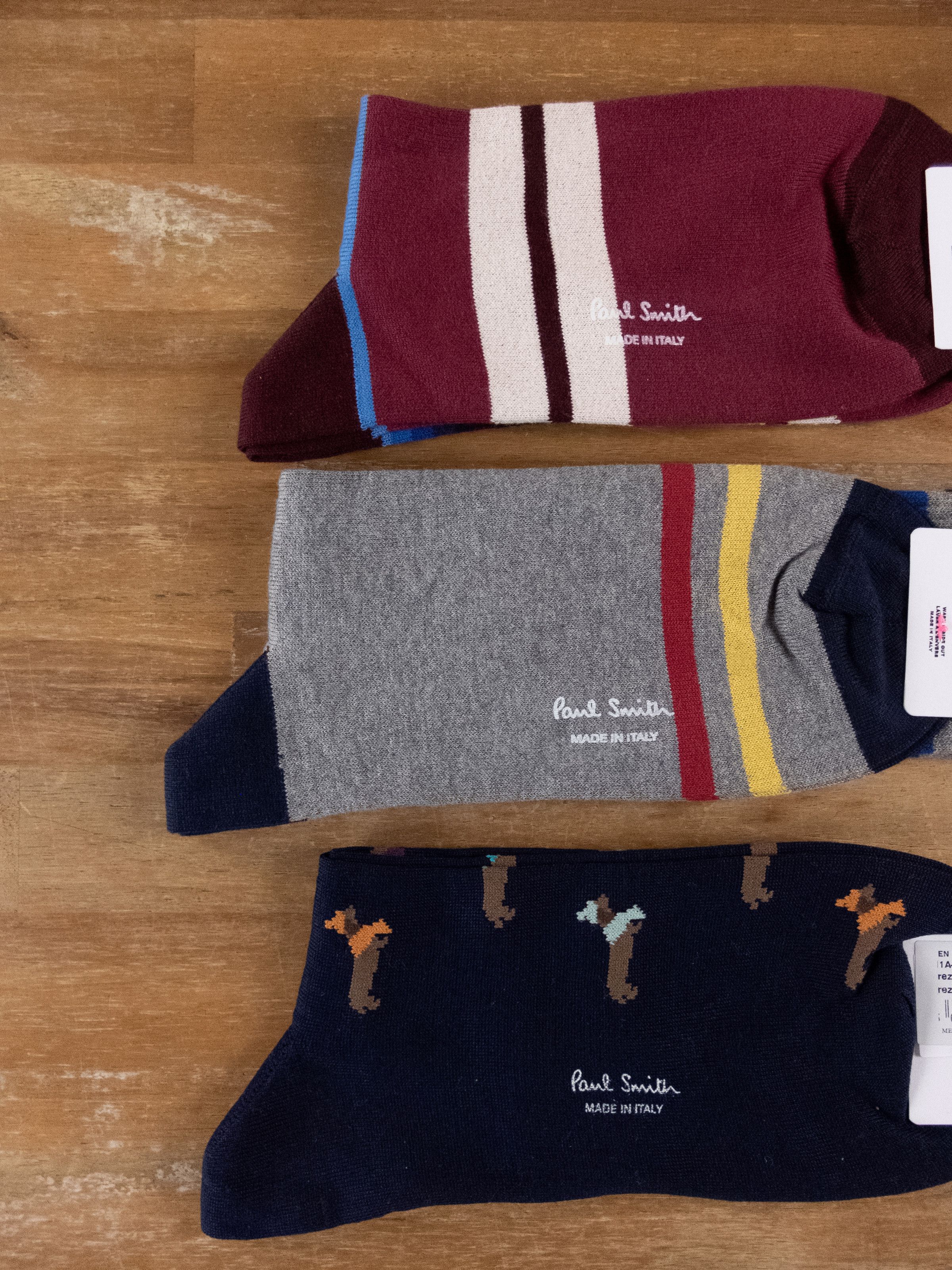 Paul Smith 6 pairs of Paul Smith colorful mid calf cotton blend socks q Size ONE SIZE - 4 Thumbnail