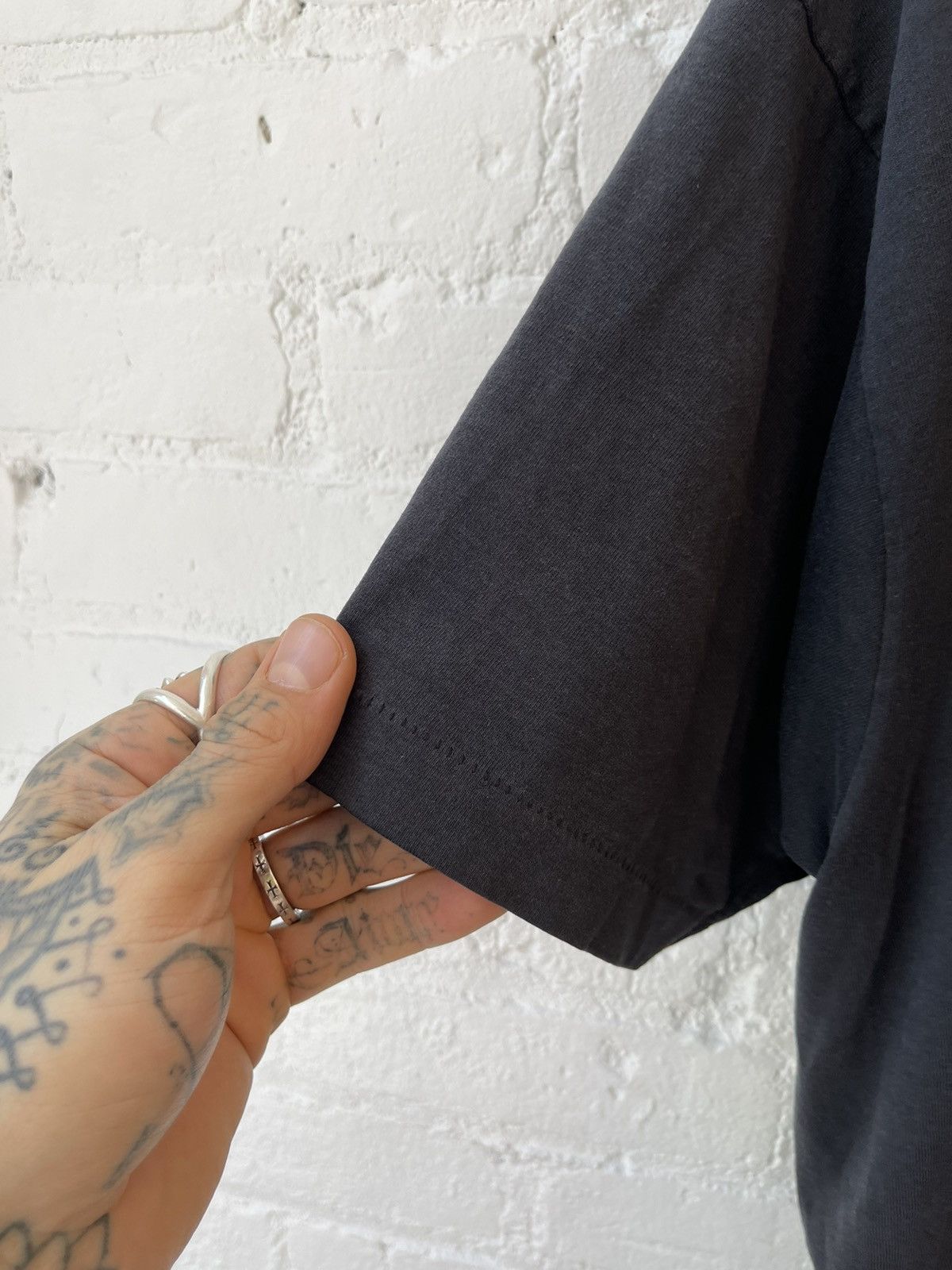 Vintage Vintage 90s PERFECTION Black Single Stitch Shirt XL Size US XL / EU 56 / 4 - 3 Thumbnail