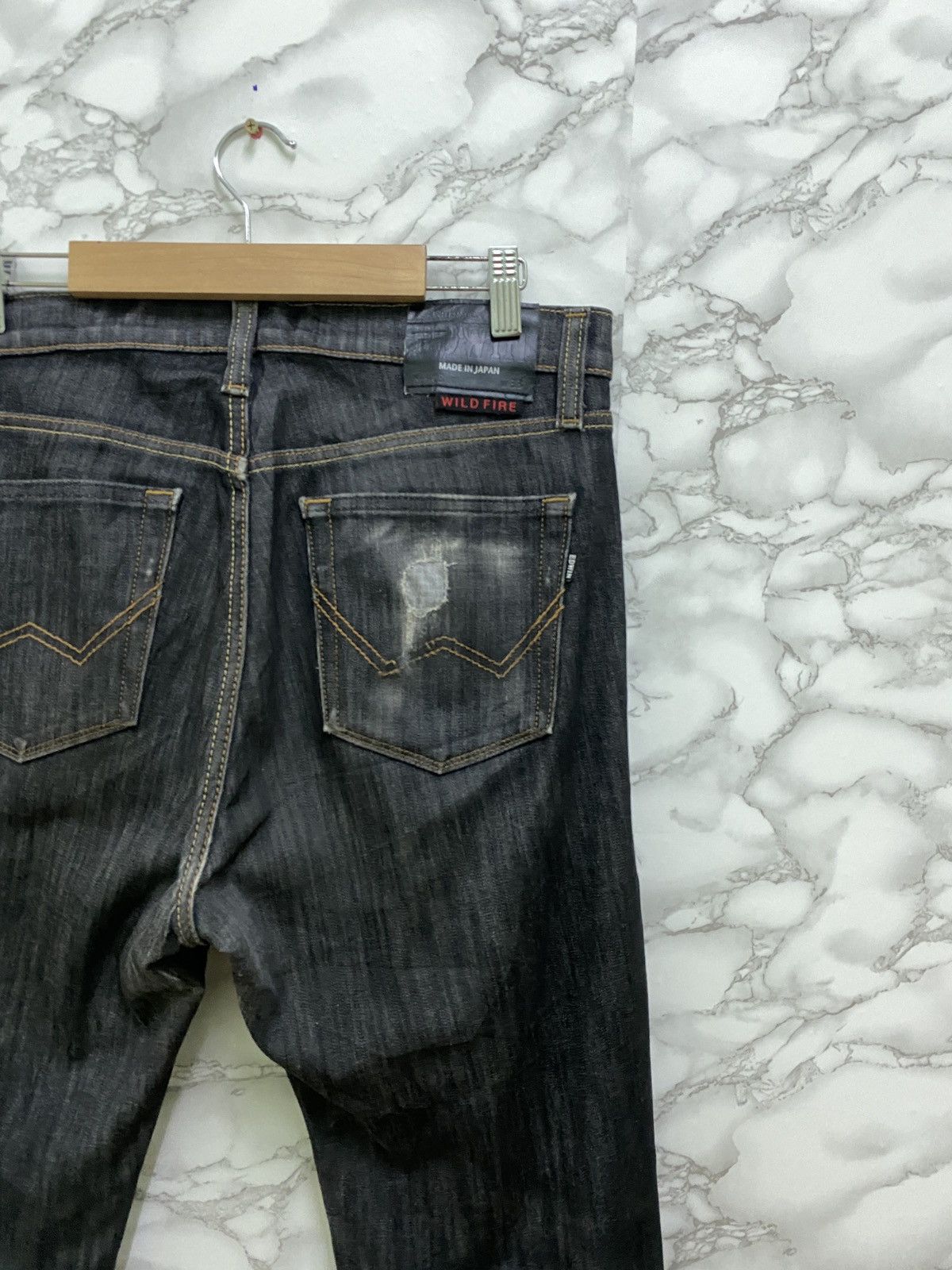 Edwin × Japanese Brand 🔥EDWIN WILD FIRE Distressed Denim Jeans Size US 32 / EU 48 - 12 Thumbnail