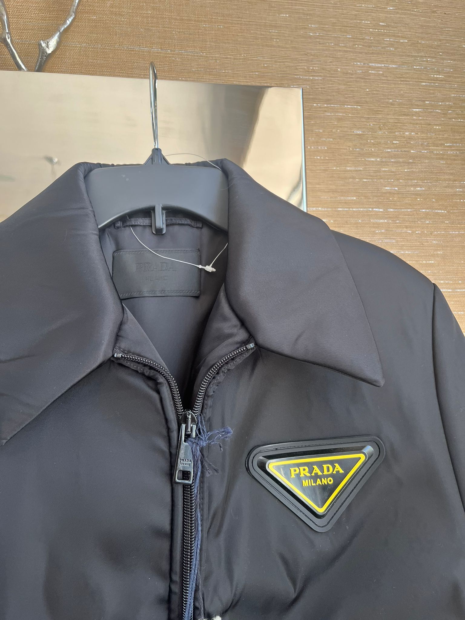 Prada o1rshd1 Heavy Logo Bomber Jacket in Black Size US M / EU 48-50 / 2 - 7 Thumbnail