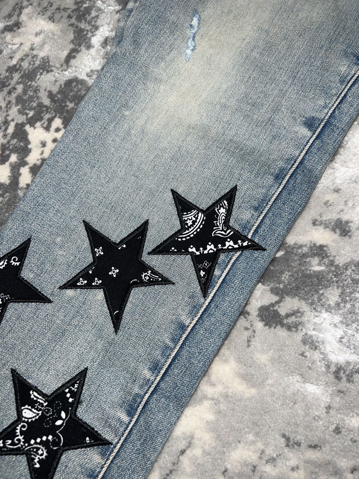 Amiri Amiri Bandana star patch jeans Size US 33 - 4 Thumbnail