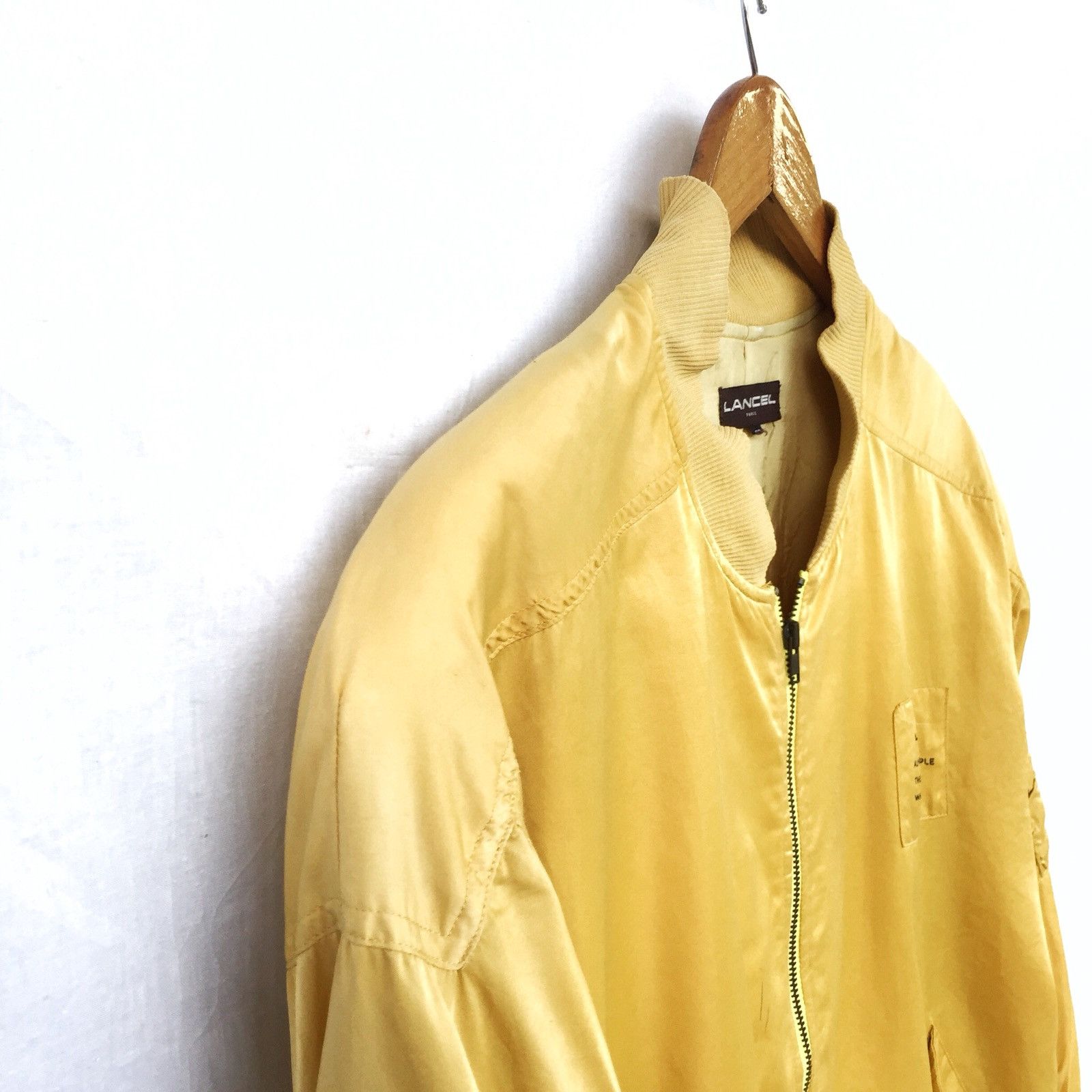Lancel ARCHIVE🔥Lancel 1988 Col MA-1 Rayon Oversized Bomber Jacket Size US L / EU 52-54 / 3 - 9 Thumbnail