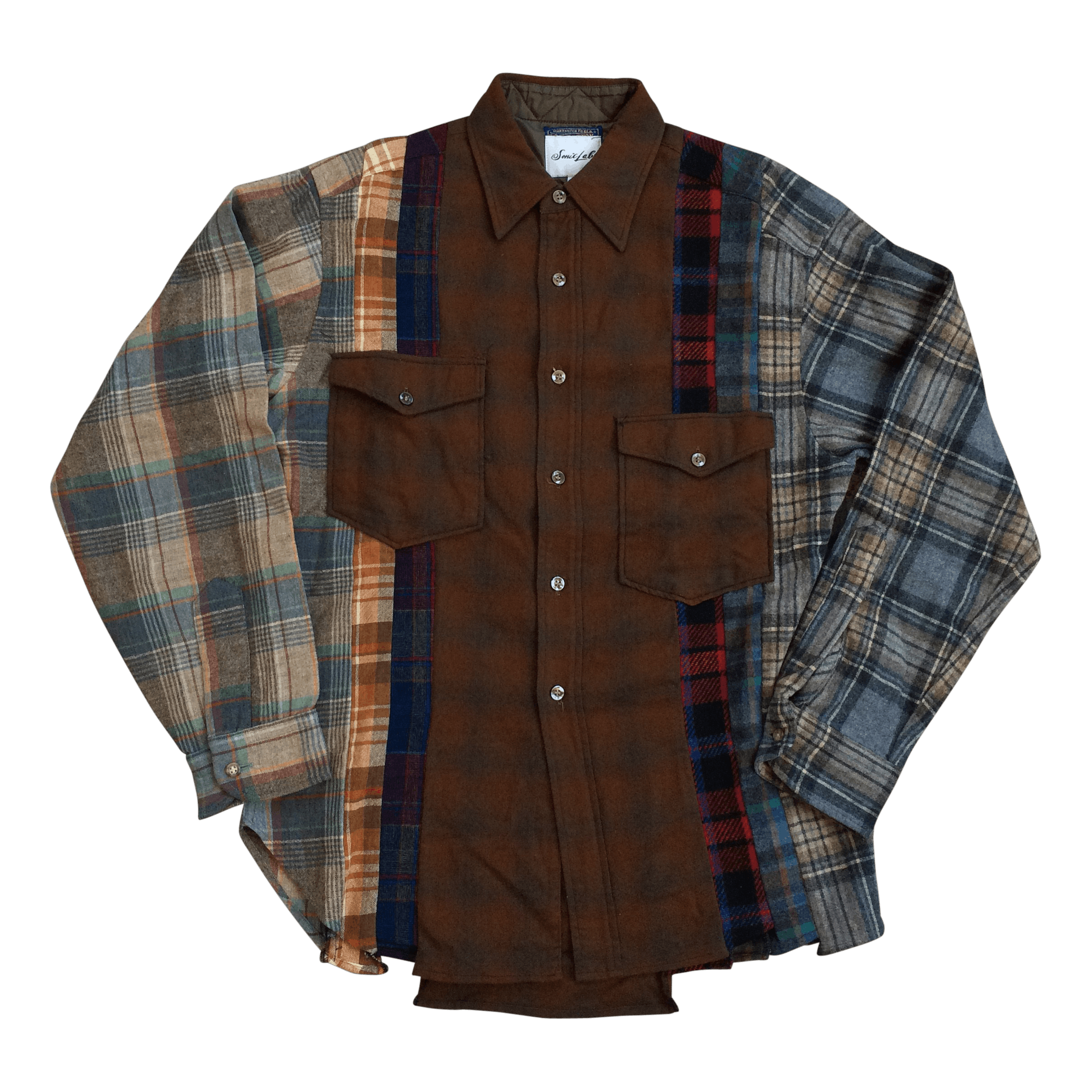 image of Needles x Sonic Lab Early 7 Cut Rebuild Wool Flannel! in Mix, Men's (Size Small)