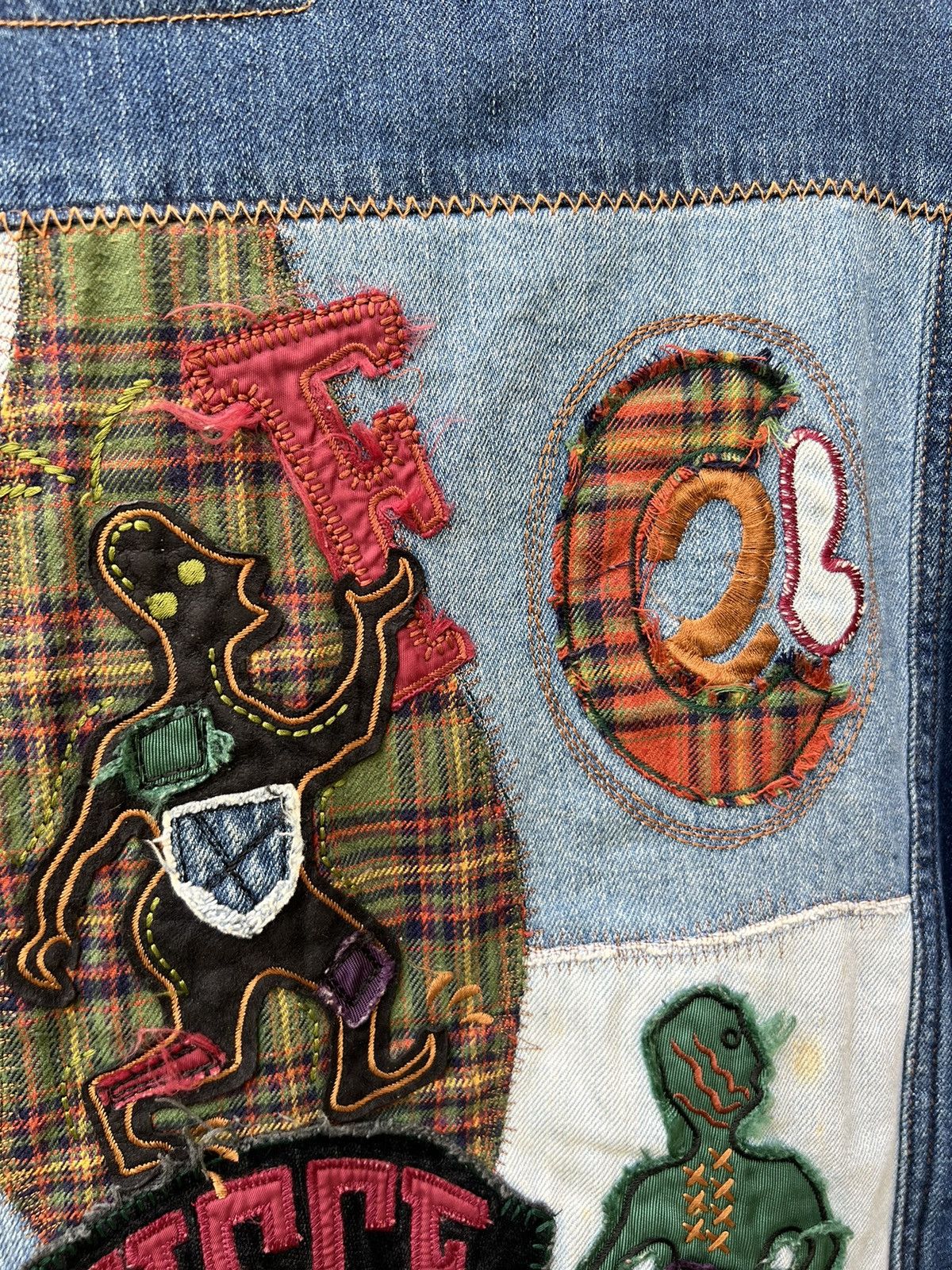 Yoshiyuki Konishi VTG FICCE Yoshiyuki Konishi Patchwork Denim Dirty Jacket Size US XL / EU 56 / 4 - 17 Thumbnail