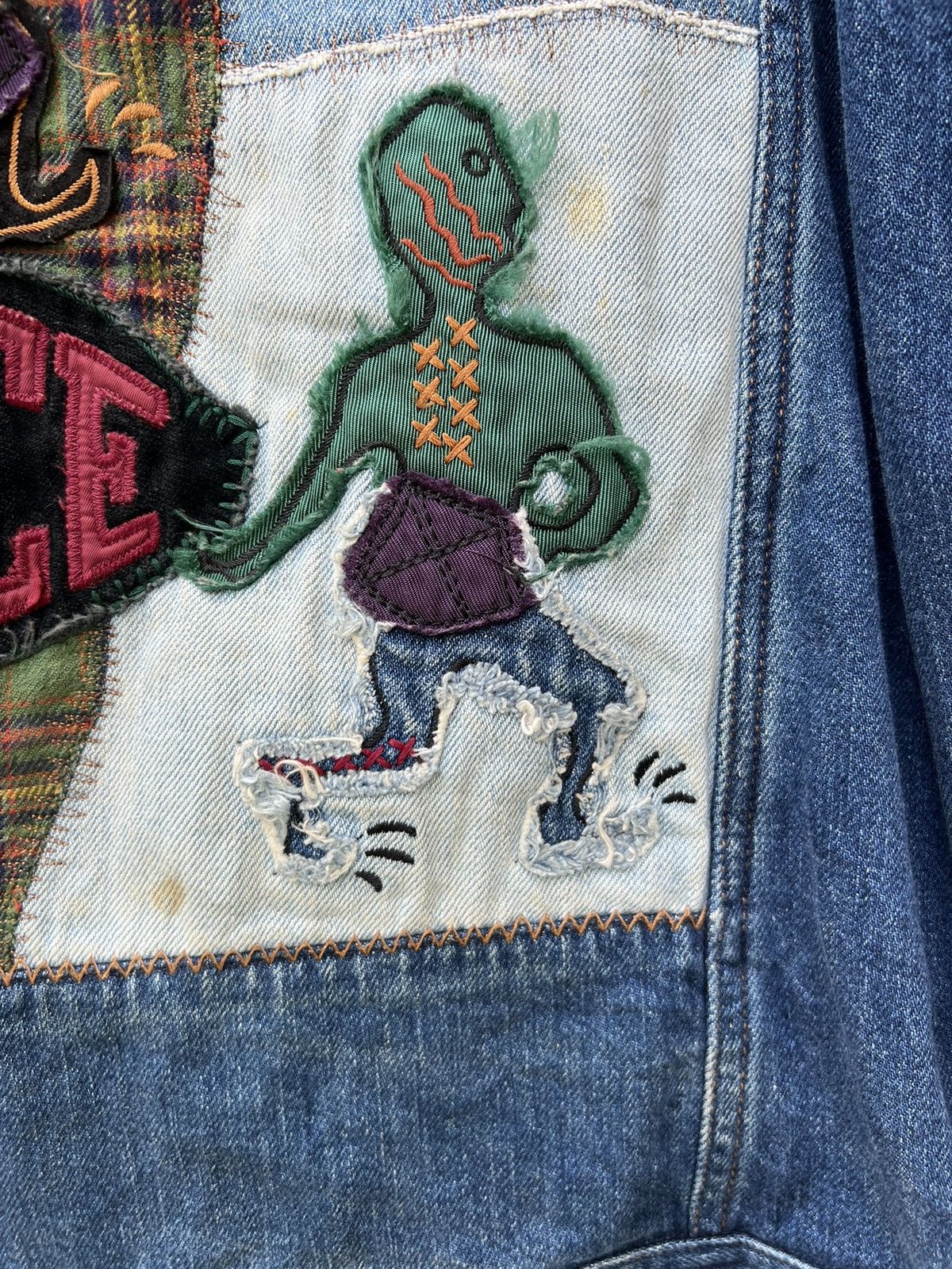 Yoshiyuki Konishi VTG FICCE Yoshiyuki Konishi Patchwork Denim Dirty Jacket Size US XL / EU 56 / 4 - 18 Thumbnail