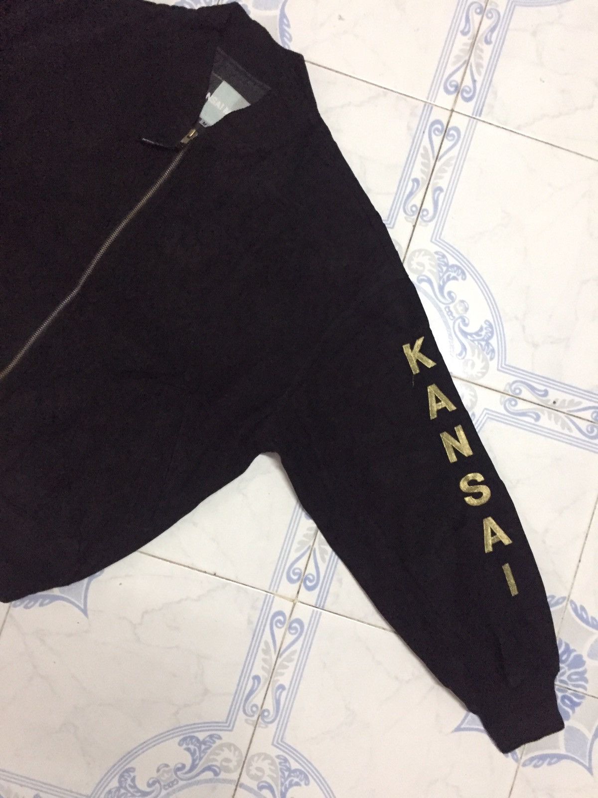 Kansai Yamamoto Vintage Embroidered KANSAI On Sleeve Zipper Jacket Size US M / EU 48-50 / 2 - 4 Thumbnail
