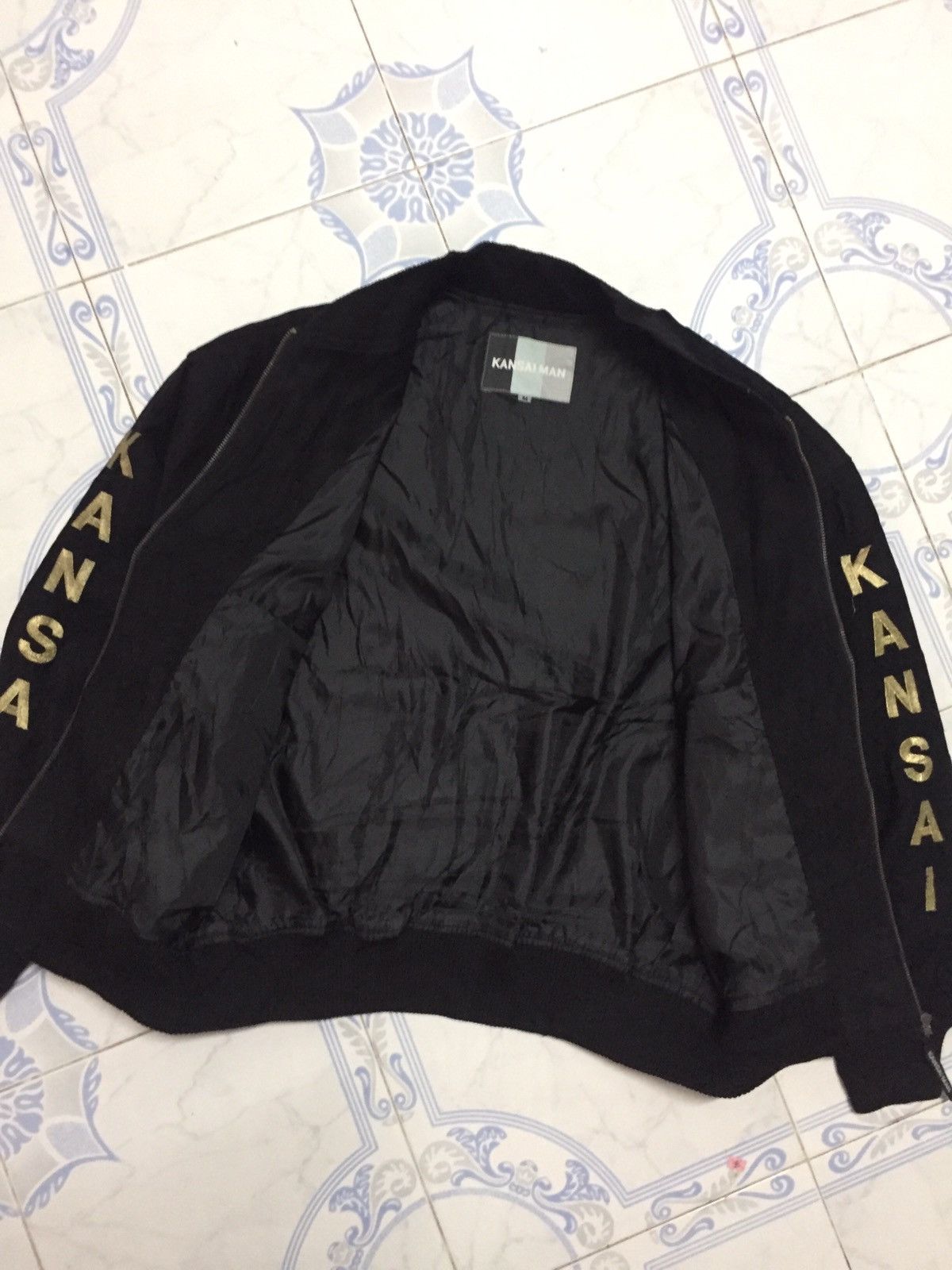 Kansai Yamamoto Vintage Embroidered KANSAI On Sleeve Zipper Jacket Size US M / EU 48-50 / 2 - 11 Thumbnail