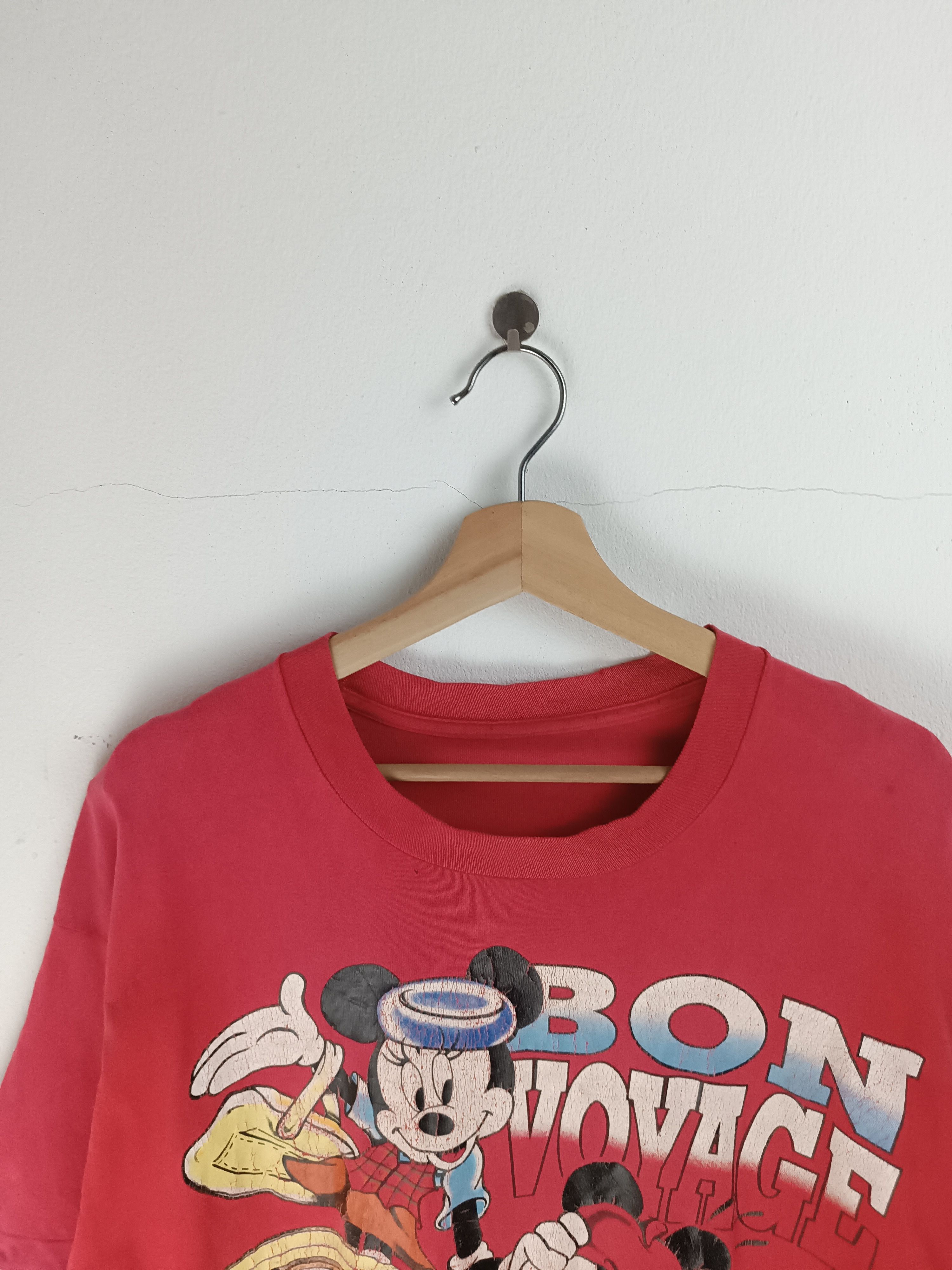 Mickey Mouse VINTAGE 90'S MICKEY MOUSE BON VOYAGE DISTRESSED TEE Size US XL / EU 56 / 4 - 5 Thumbnail