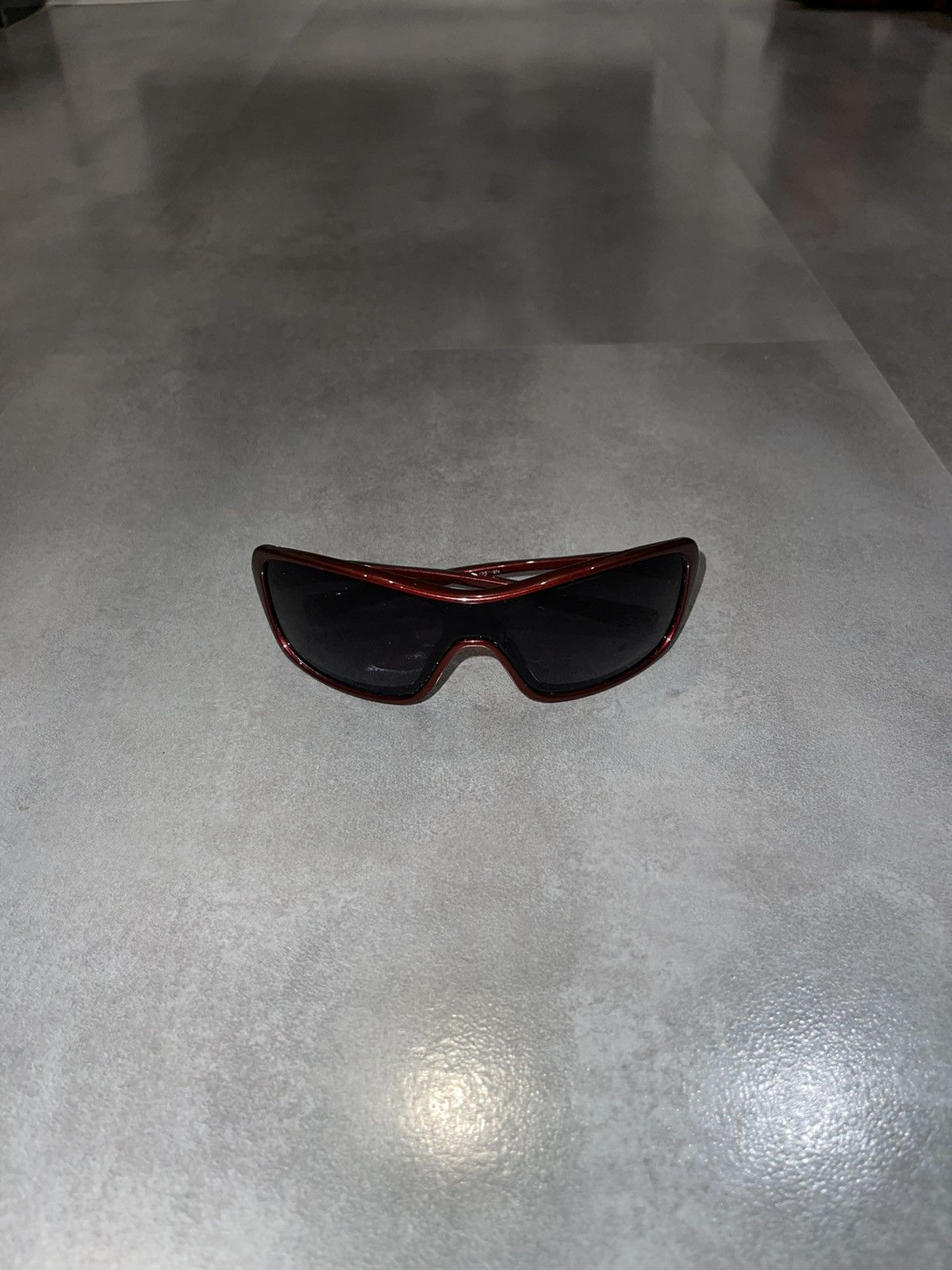 Oakley Oakley OO9202-02 "Break UP" Dark Red Shield Sunglasses Size ONE SIZE - 4 Thumbnail