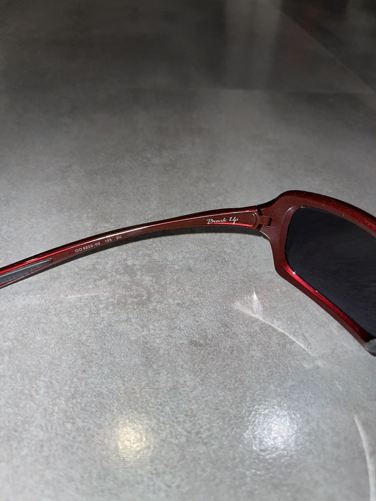 Oakley Oakley OO9202-02 "Break UP" Dark Red Shield Sunglasses Size ONE SIZE - 13 Thumbnail