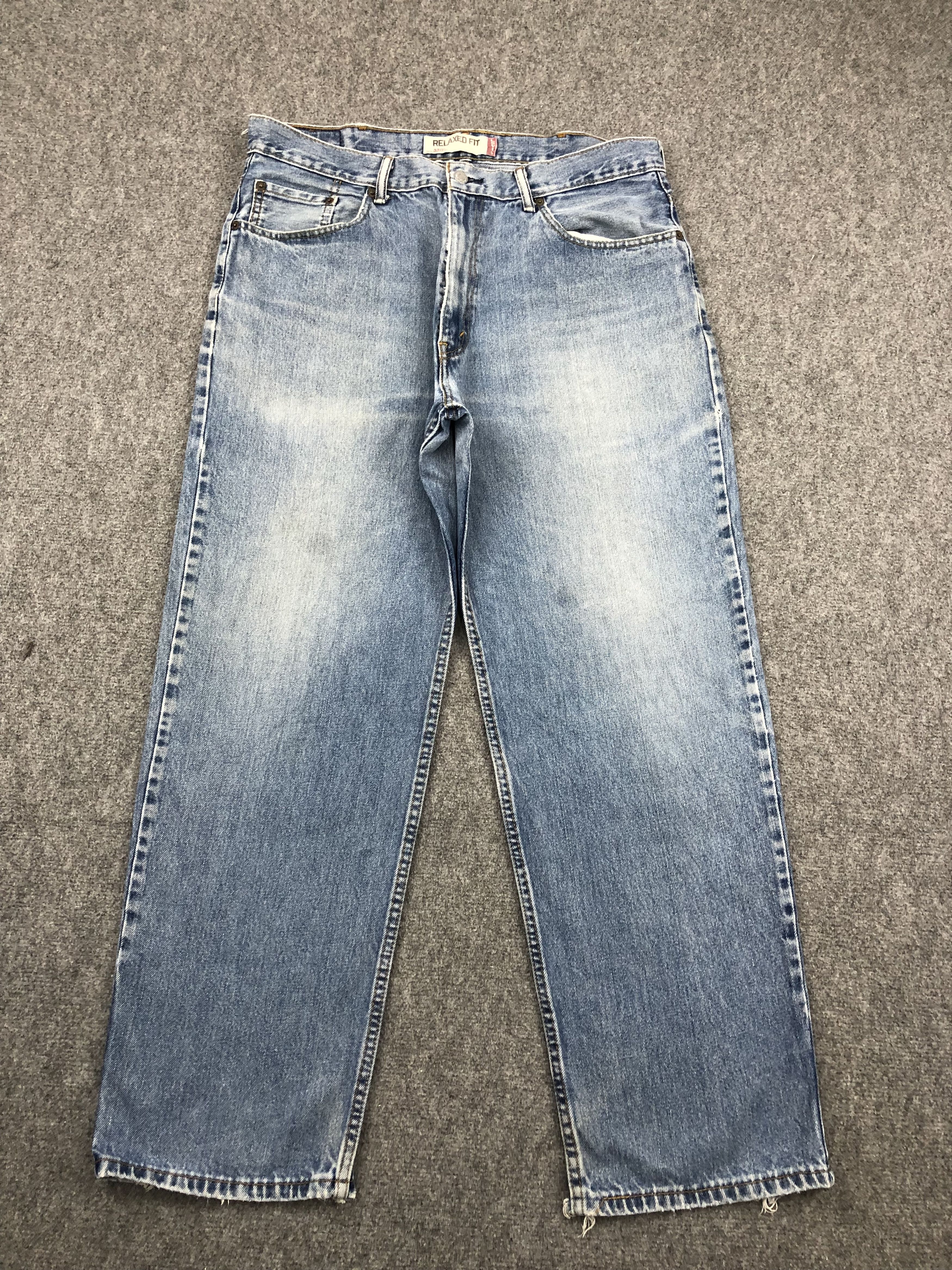 image of Levis 550 Faded Blue Jeans in Blue Denim, Men's (Size 37)