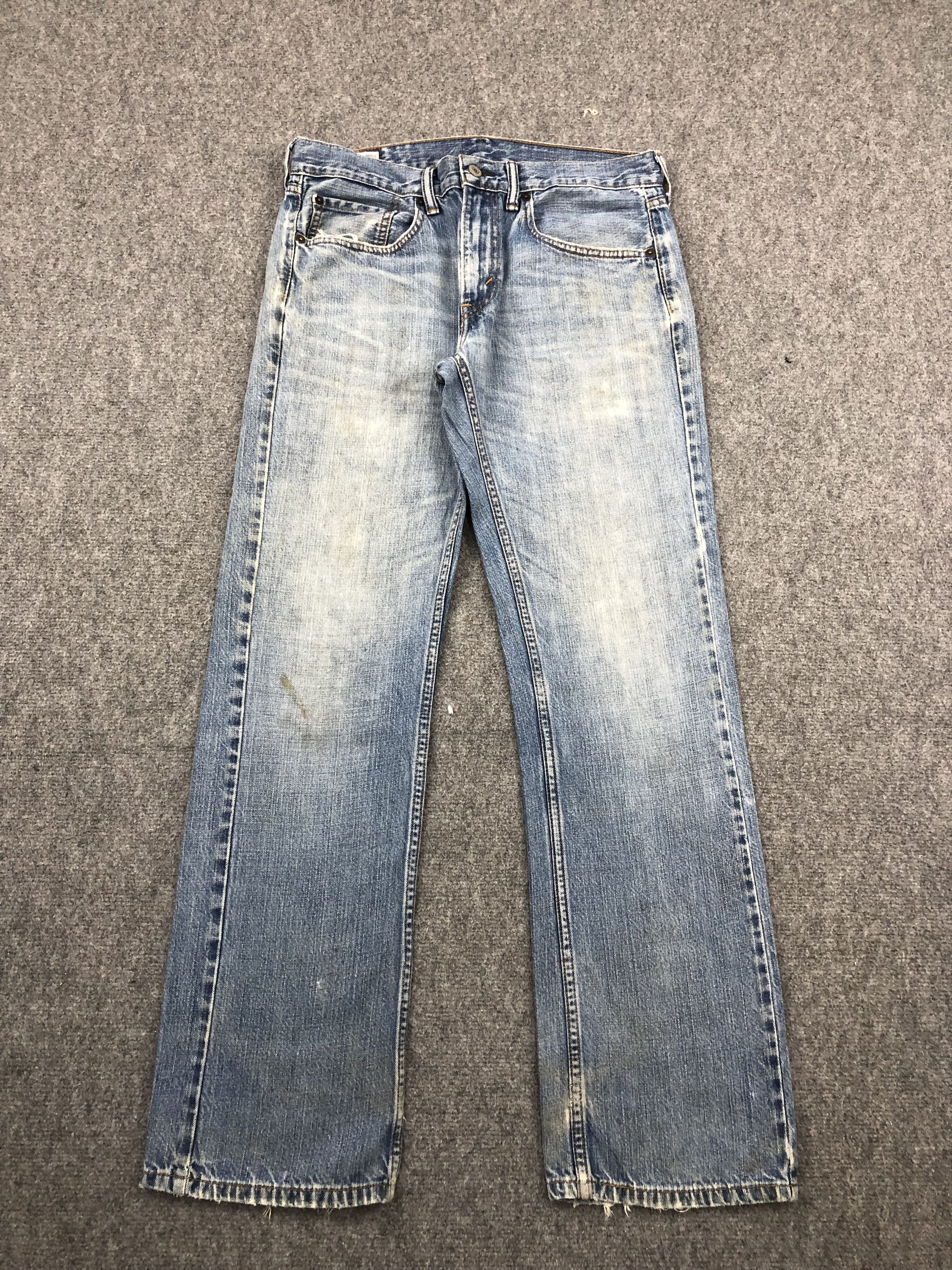 image of Levis 559 Faded Blue Jeans in Blue Denim, Men's (Size 33)