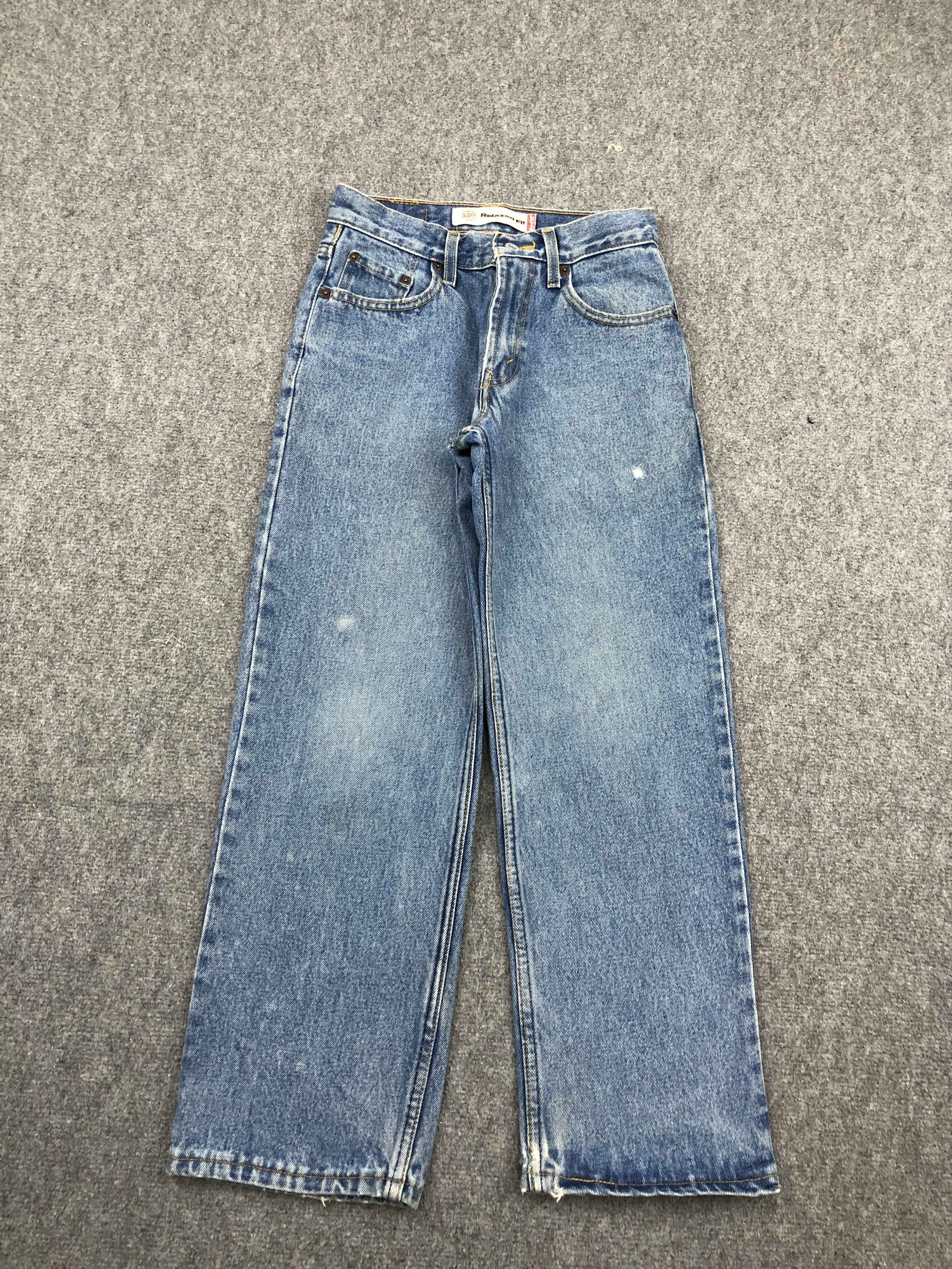 image of Levis 550 Faded Blue Jeans W26 in Blue Denim, Men's