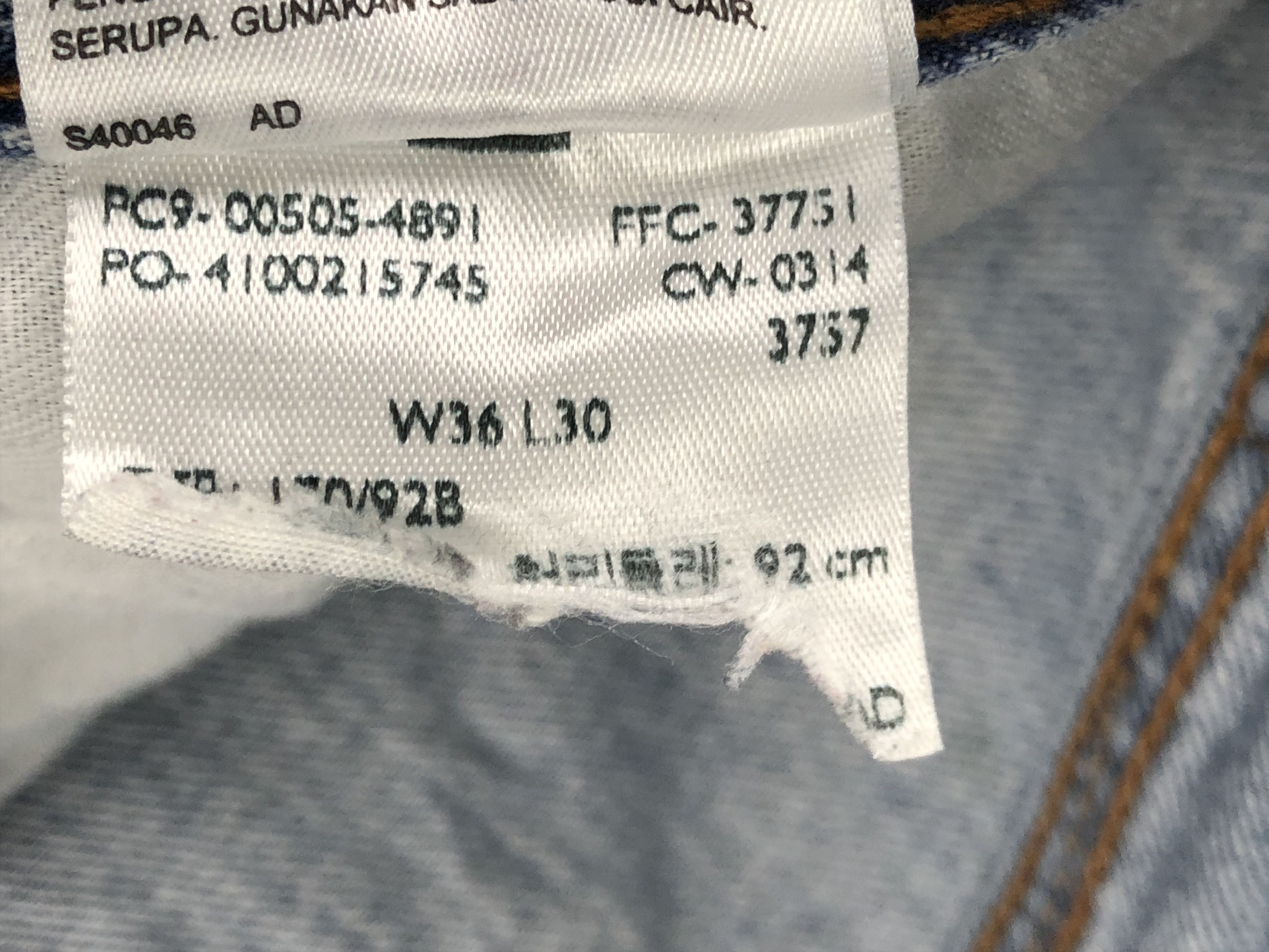 Levi's Vintage Levis 505 Faded Blue Jeans DP1414 Size US 36 / EU 52 - 9 Thumbnail
