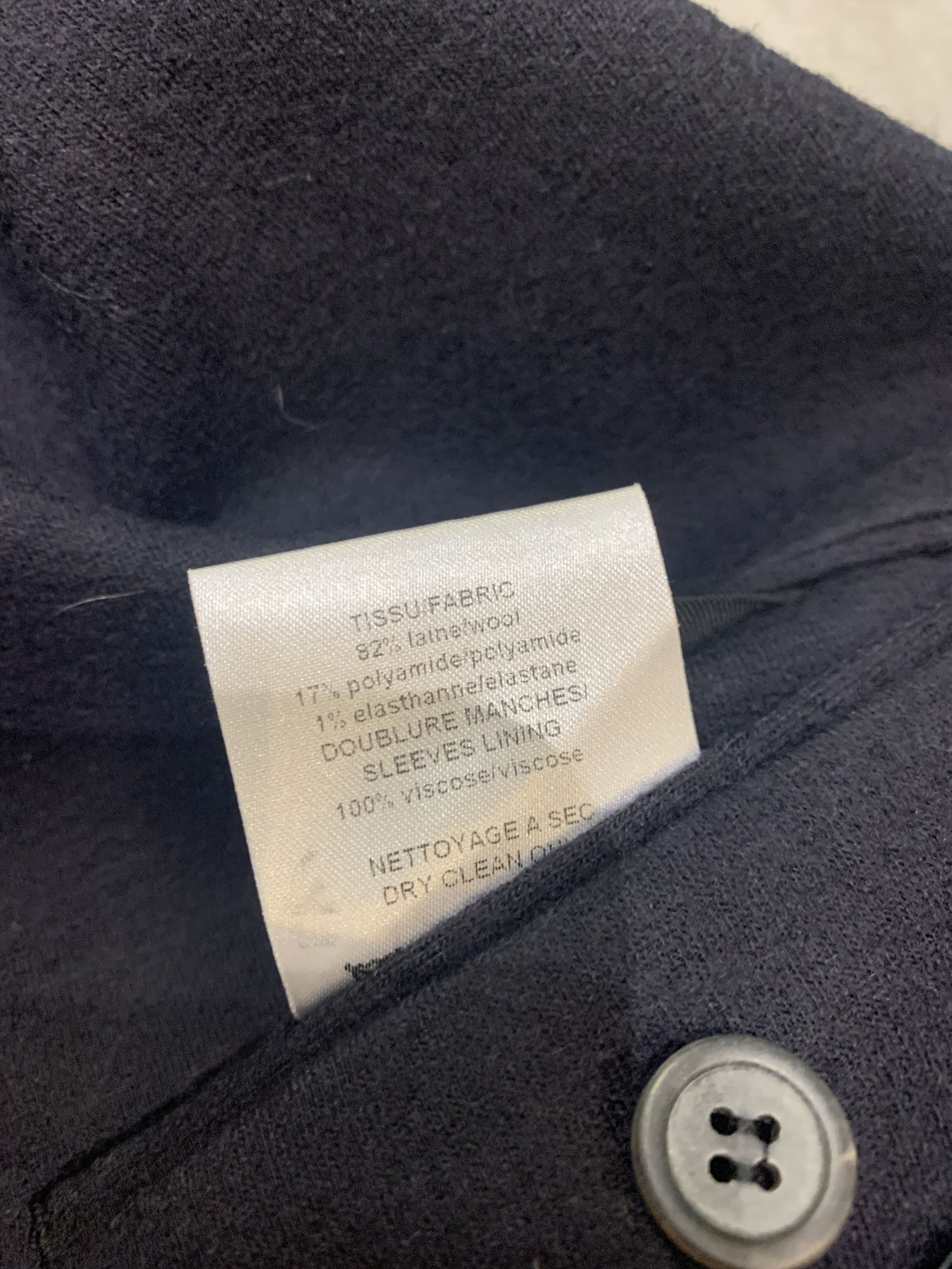 Lanvin Lanvin Wool Dark Navy Blazer Size 44R - 12 Thumbnail