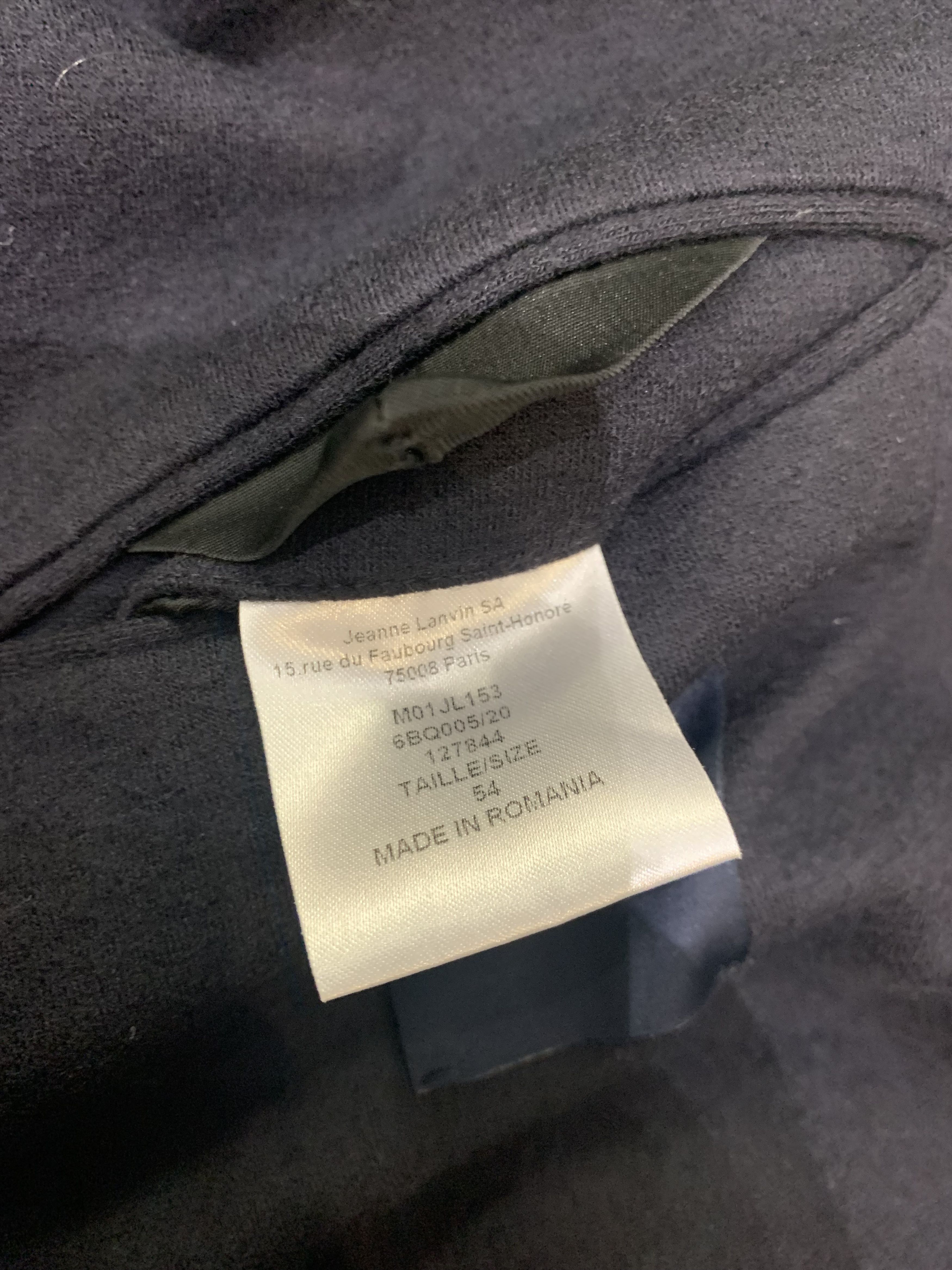 Lanvin Lanvin Wool Dark Navy Blazer Size 44R - 13 Thumbnail