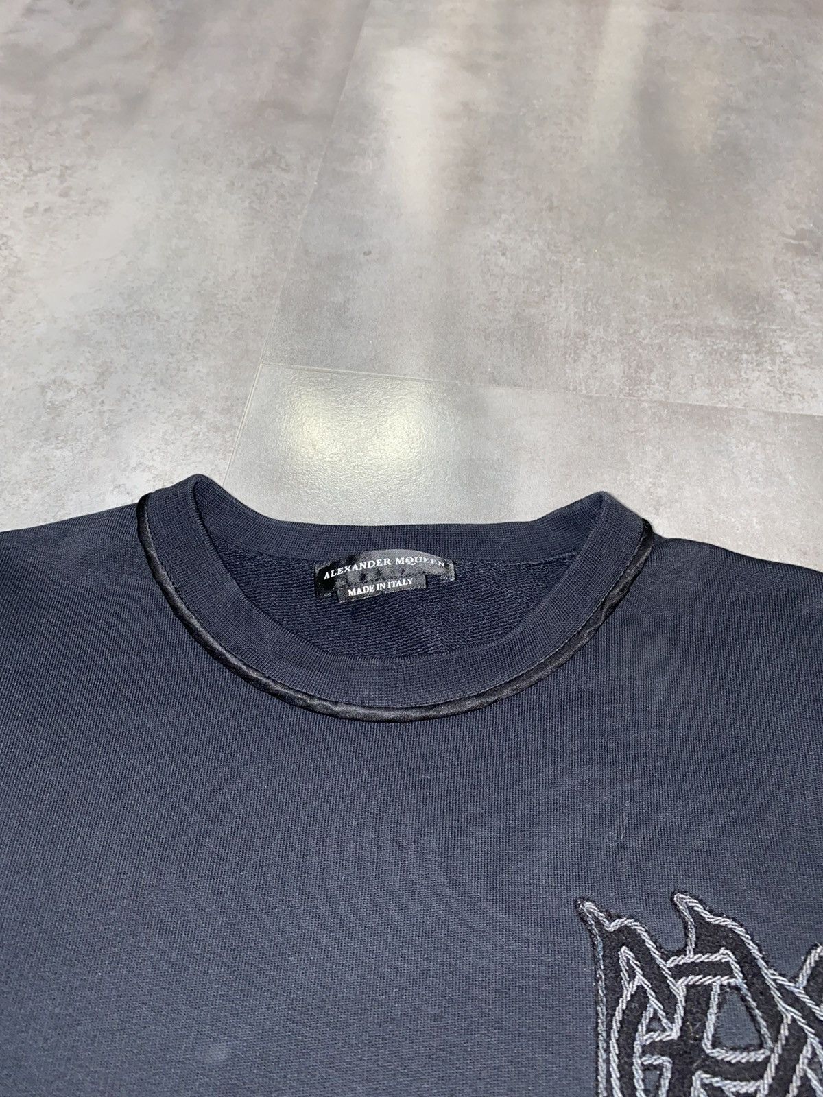 Alexander McQueen FW16 Alexander Mcqueen Small Logo Silk Sleeves Crewneck Size US M / EU 48-50 / 2 - 11 Thumbnail