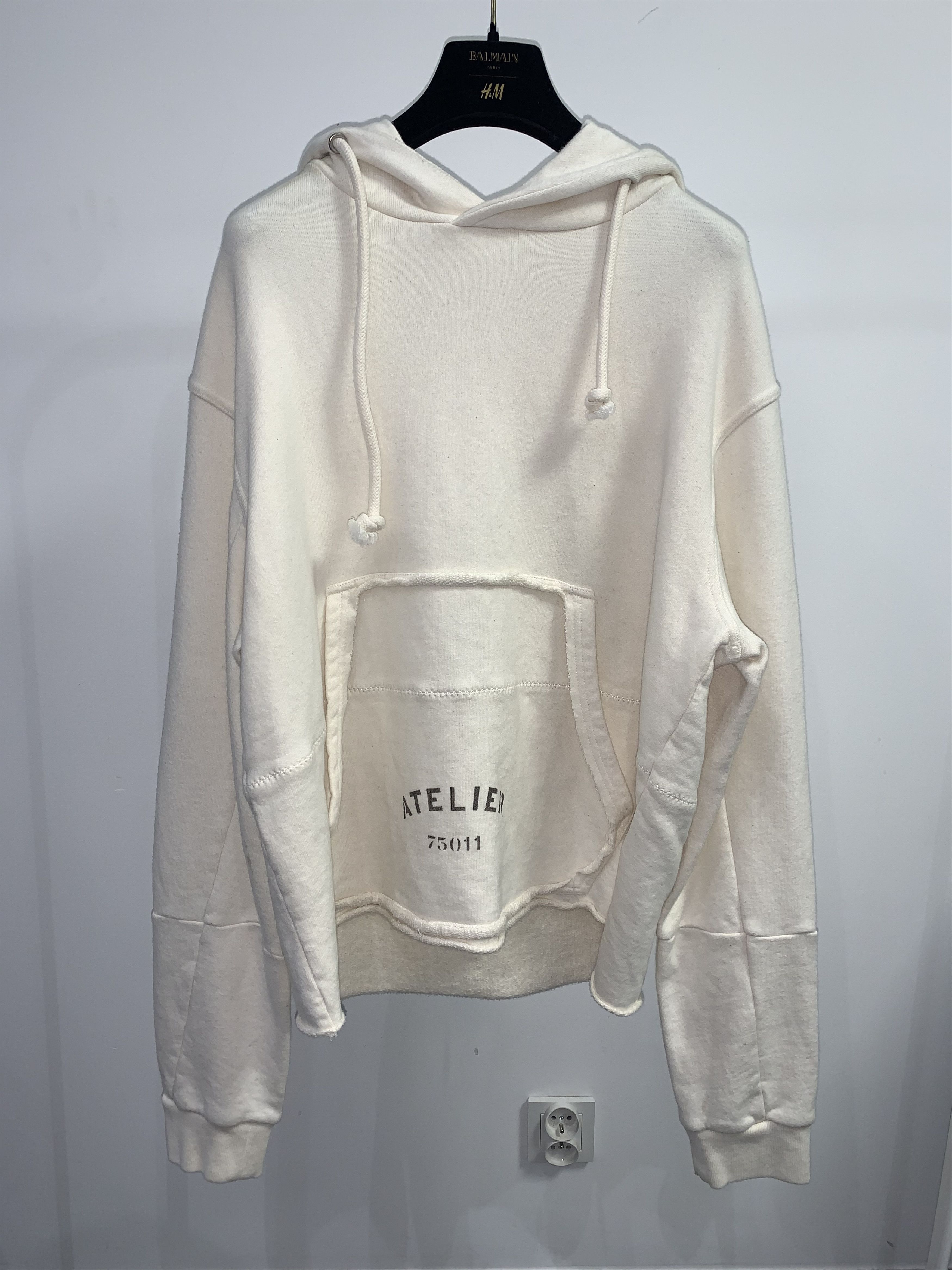 Maison Margiela DS! SS18 Maison Margiela "Atelier" Cropped Distorted Hoodie Size US M / EU 48-50 / 2 - 6 Thumbnail