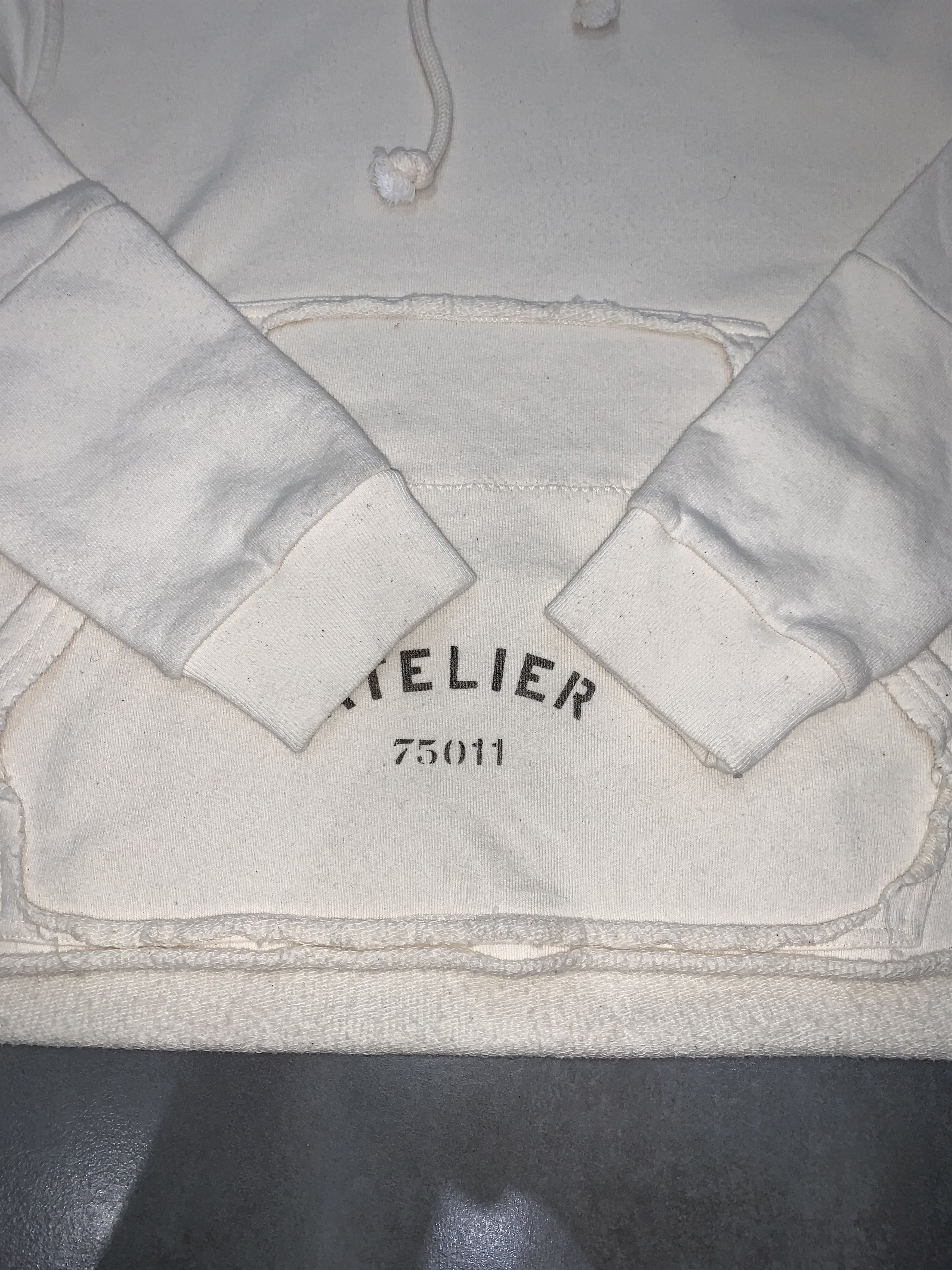Maison Margiela DS! SS18 Maison Margiela "Atelier" Cropped Distorted Hoodie Size US M / EU 48-50 / 2 - 15 Thumbnail