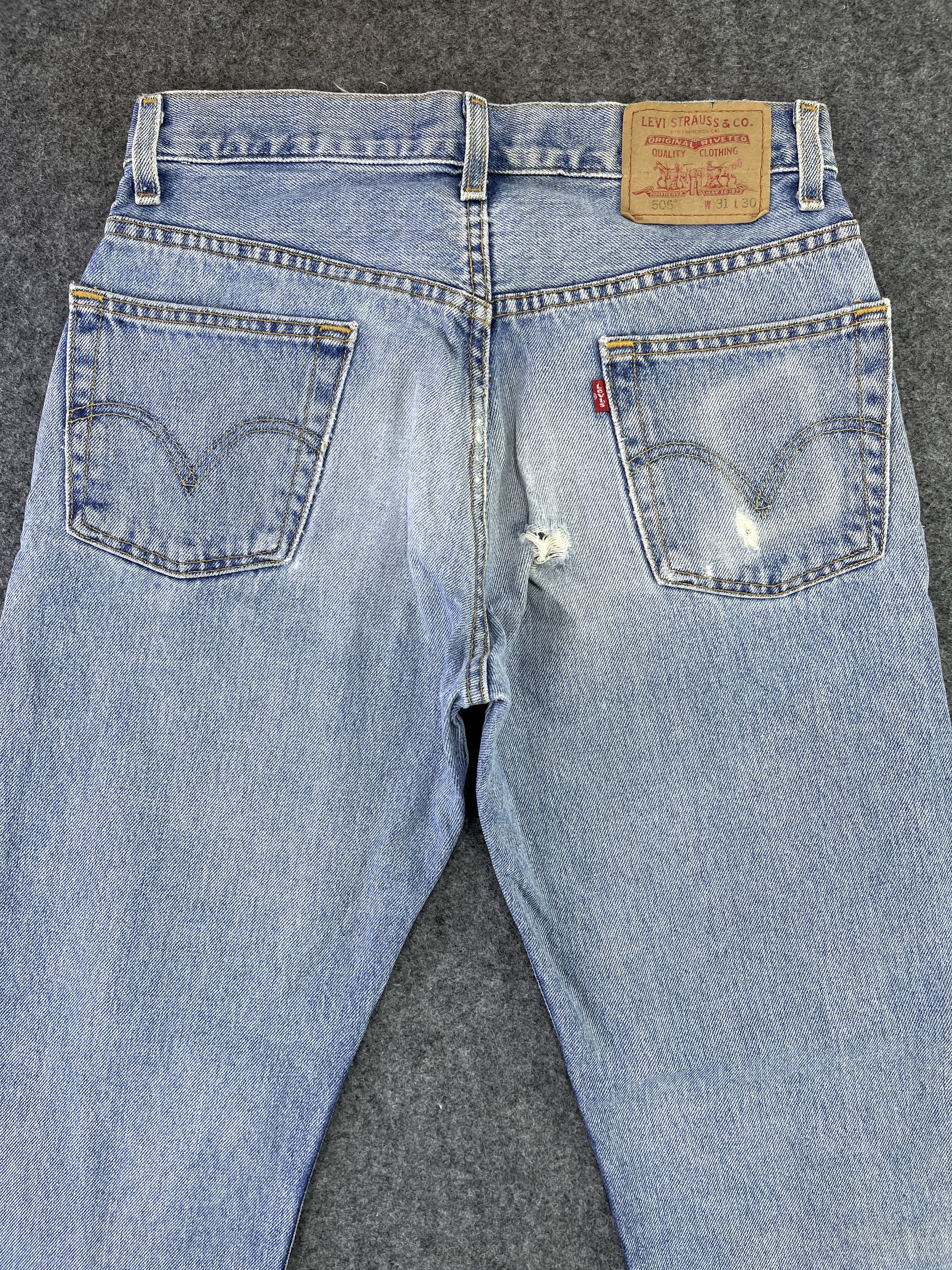 Levi's Vintage Levis 505 Stone Wash Jeans Distressed Denim - J895 Size US 31 - 4 Thumbnail
